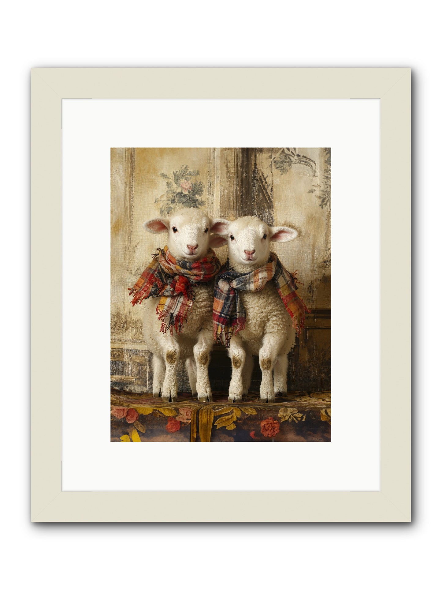 Meadow Babes -- Framed Print - White 9x12