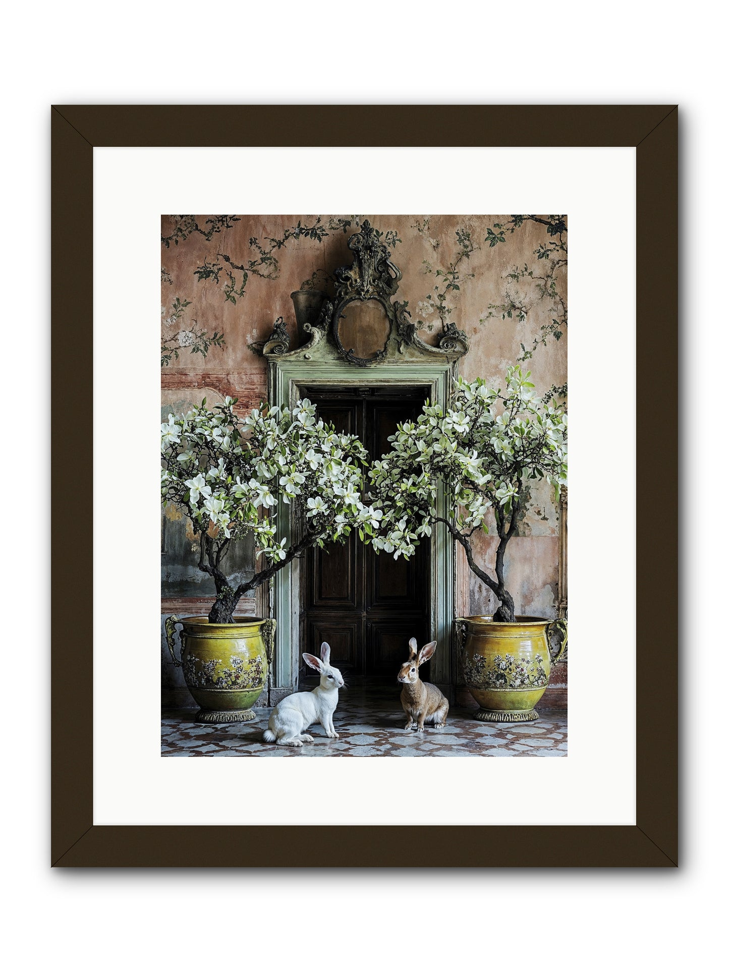 Meadow Court Arrival -- Framed Print - Black 12x16
