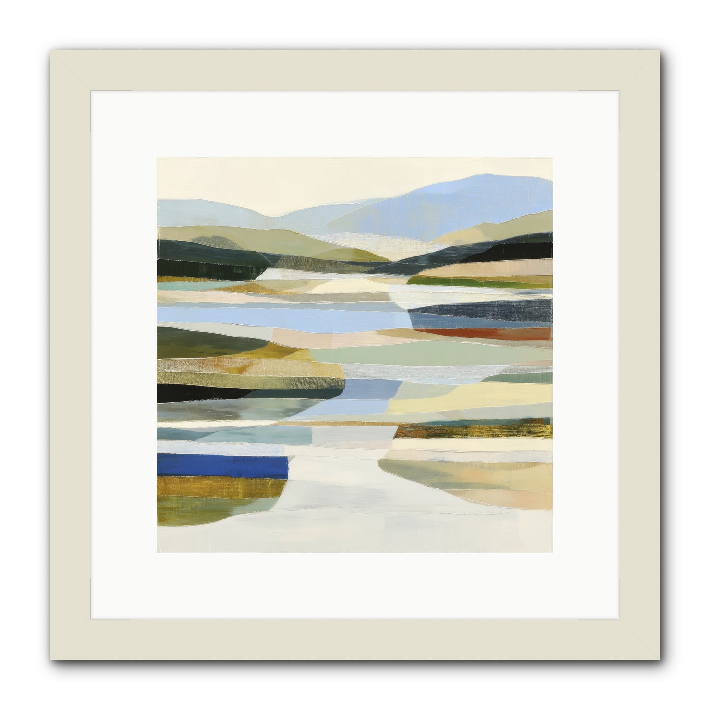 Meadow Echo -- Framed Print - White 12x12