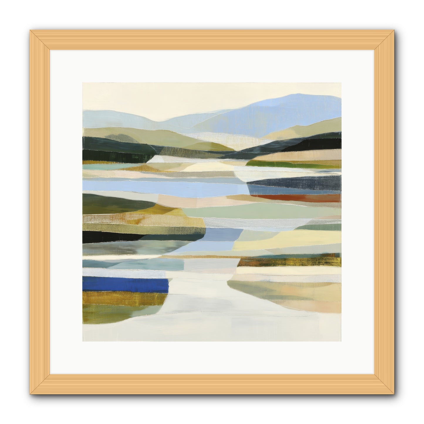 Meadow Echo -- Framed Print - Natural 16x16