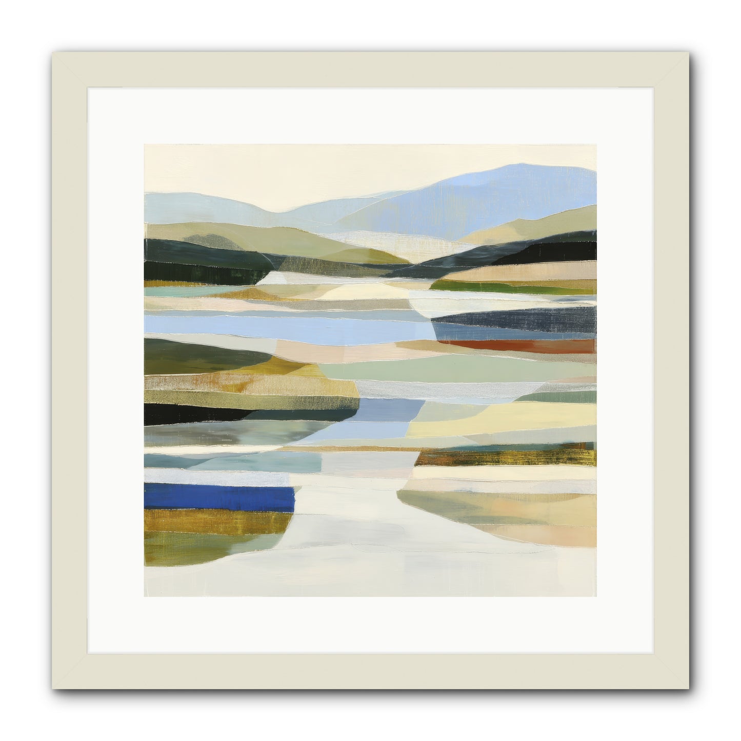 Meadow Echo -- Framed Print - White 16x16