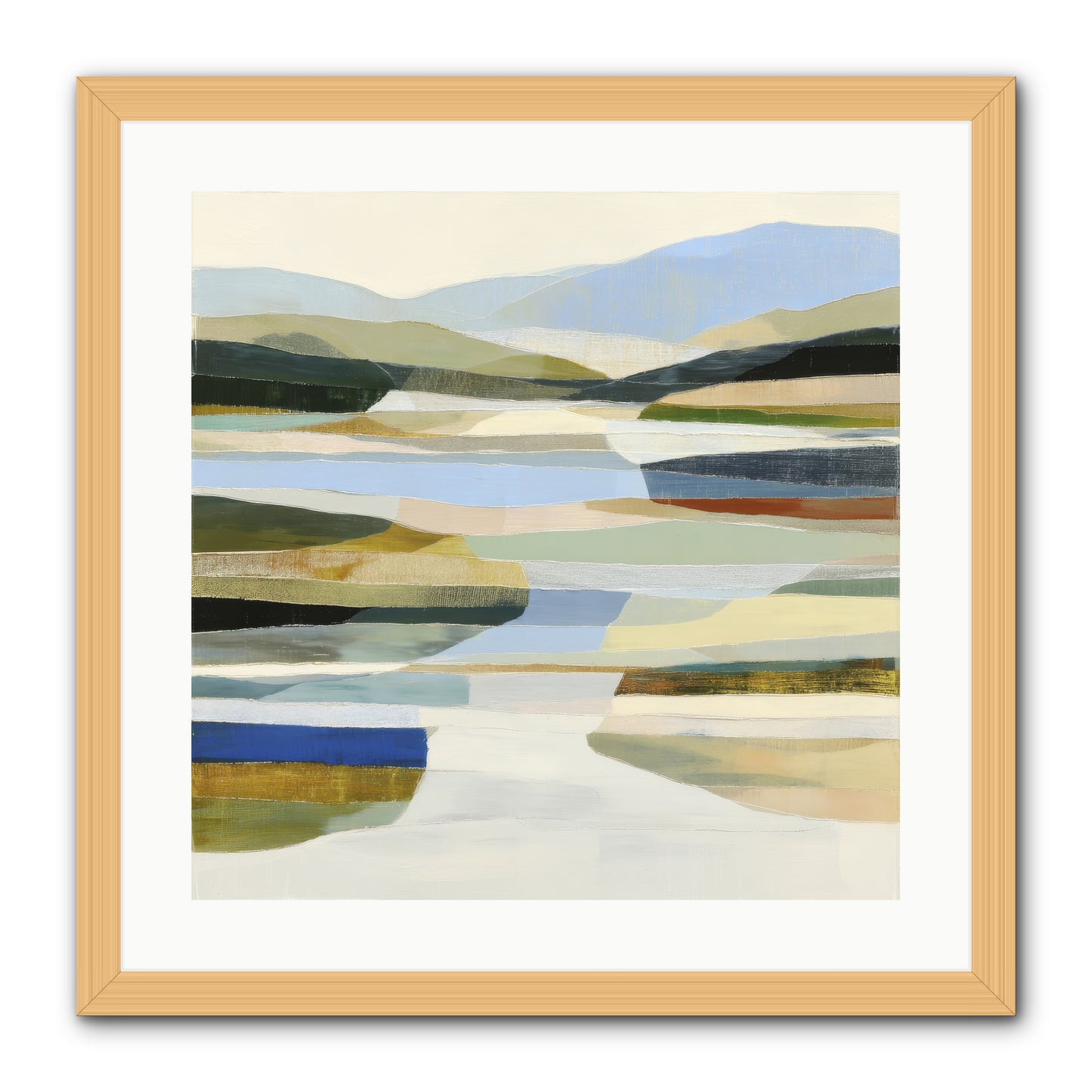 Meadow Echo -- Framed Print - Natural 20x20