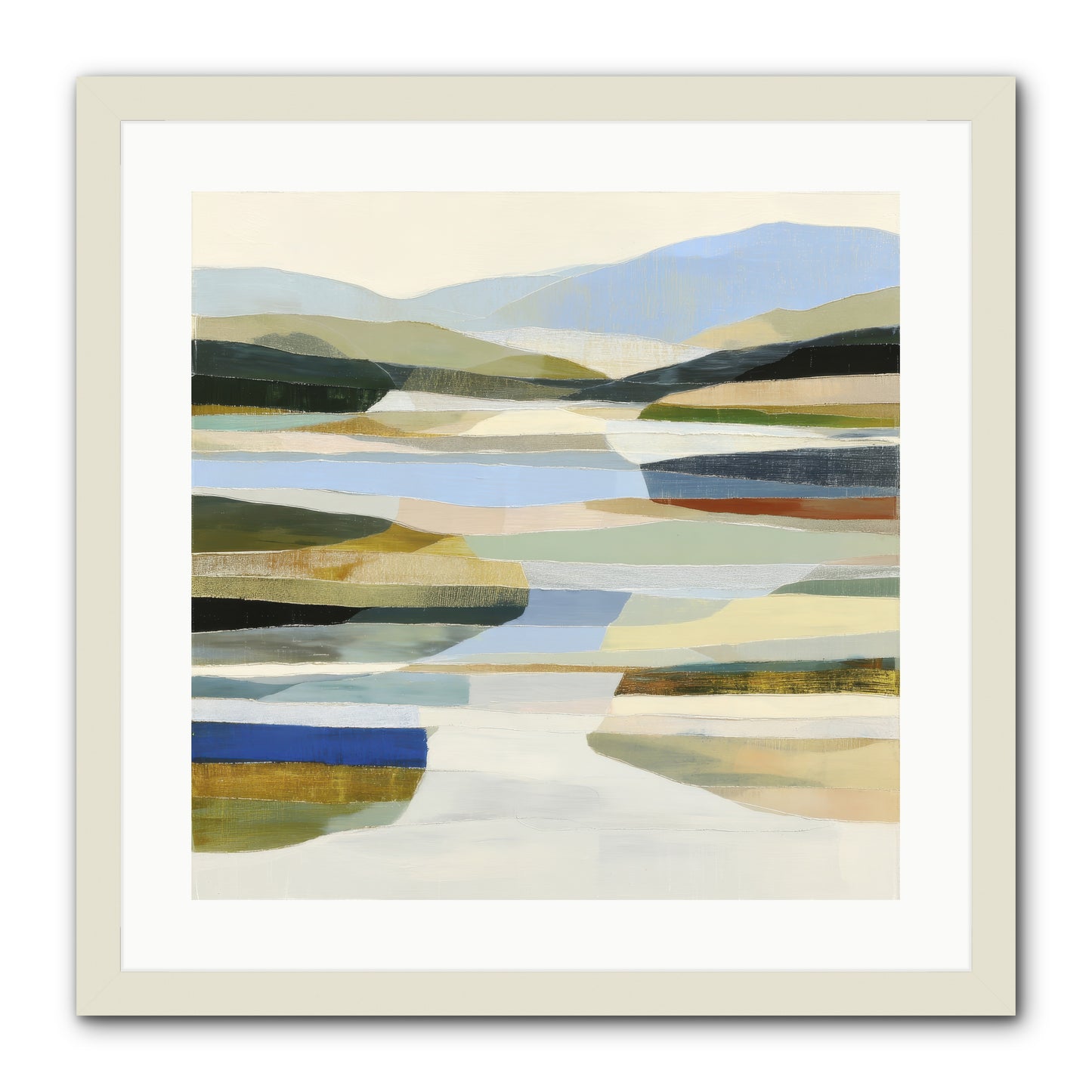 Meadow Echo -- Framed Print - White 20x20