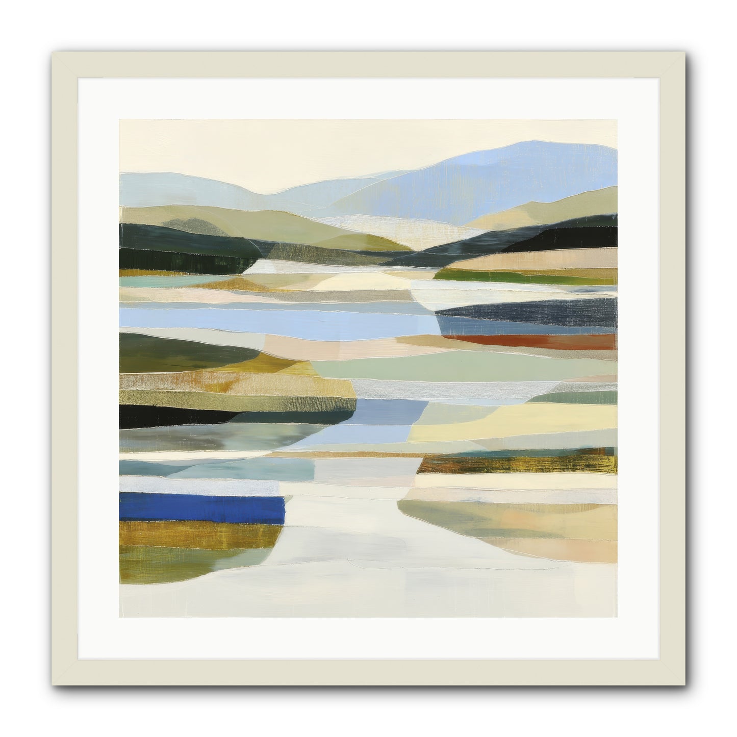 Meadow Echo -- Framed Print - White 24x24