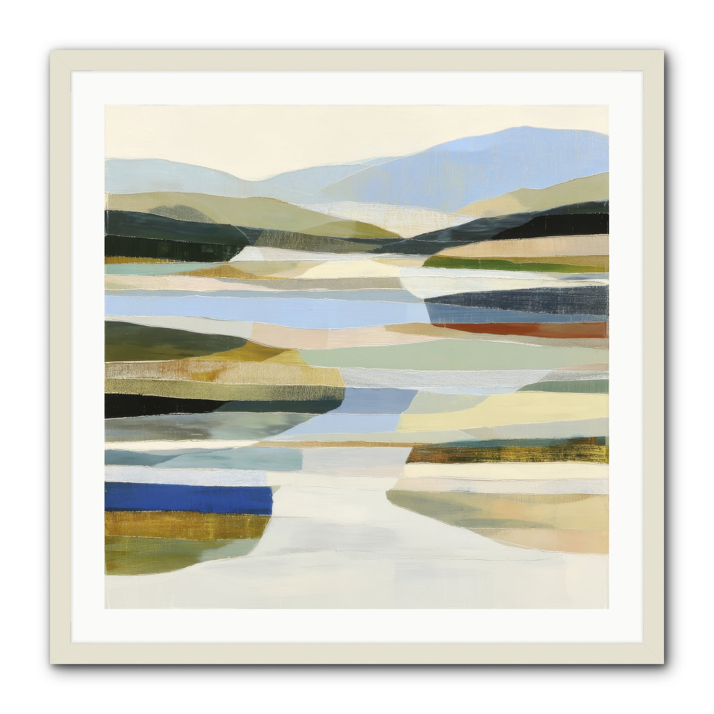 Meadow Echo -- Framed Print - White 30x30