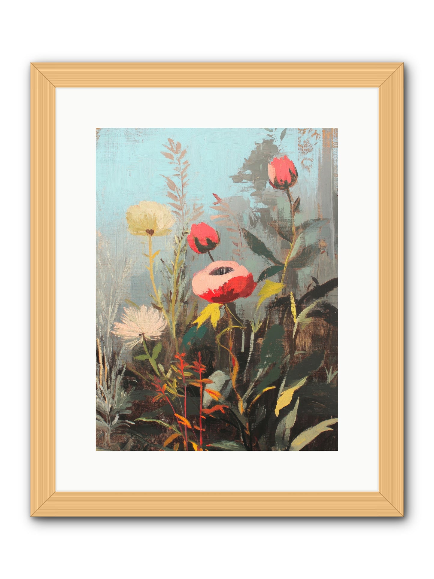 Meadow Jewels -- Framed Print - Natural 12x16