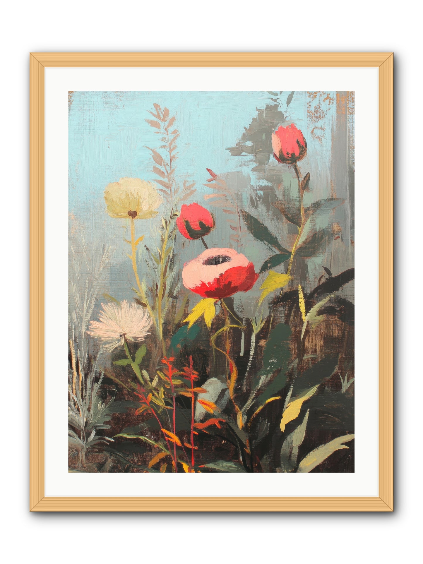 Meadow Jewels -- Framed Print - Natural 24x32