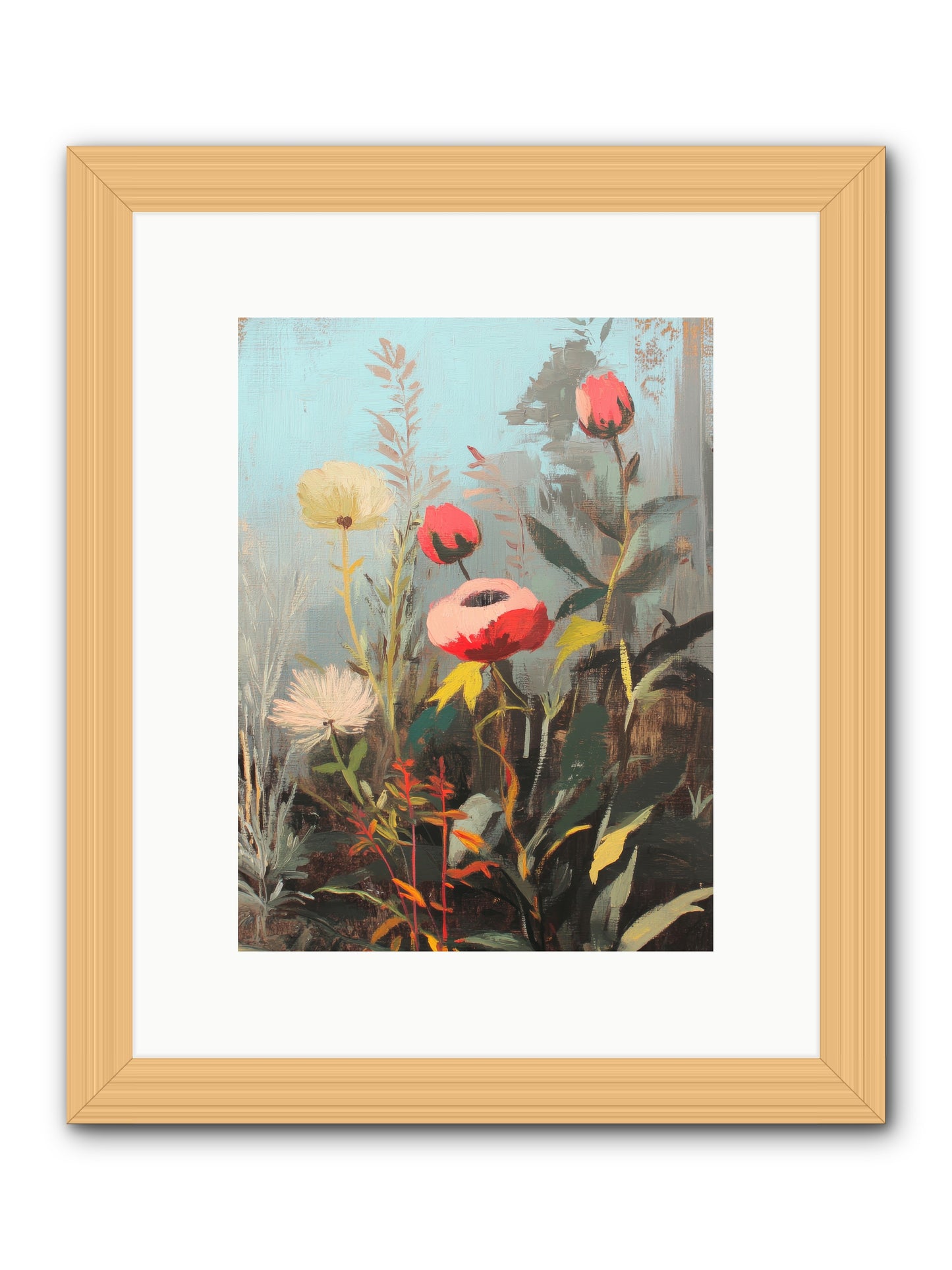 Meadow Jewels -- Framed Print - Natural 9x12