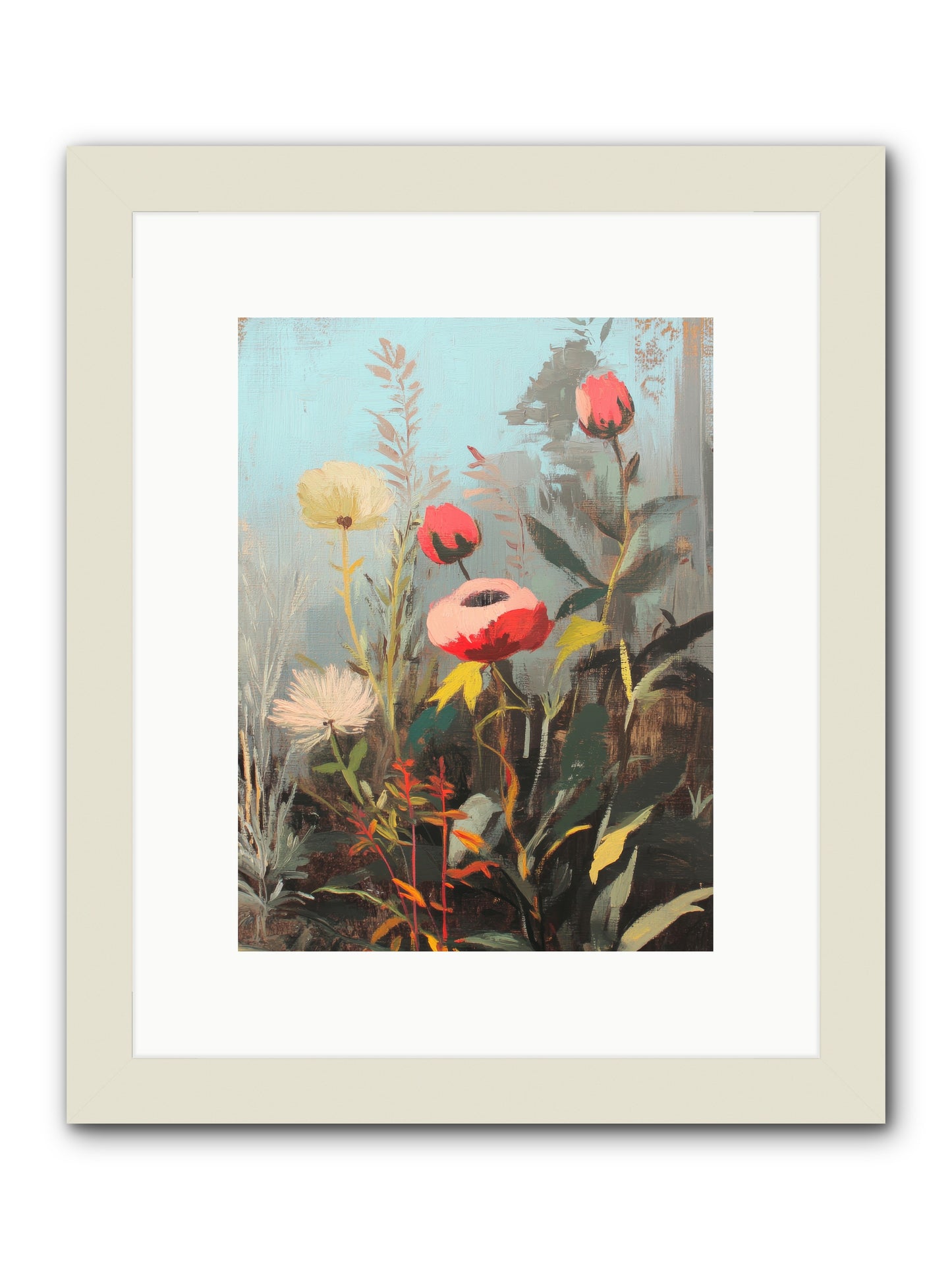 Meadow Jewels -- Framed Print - White 9x12