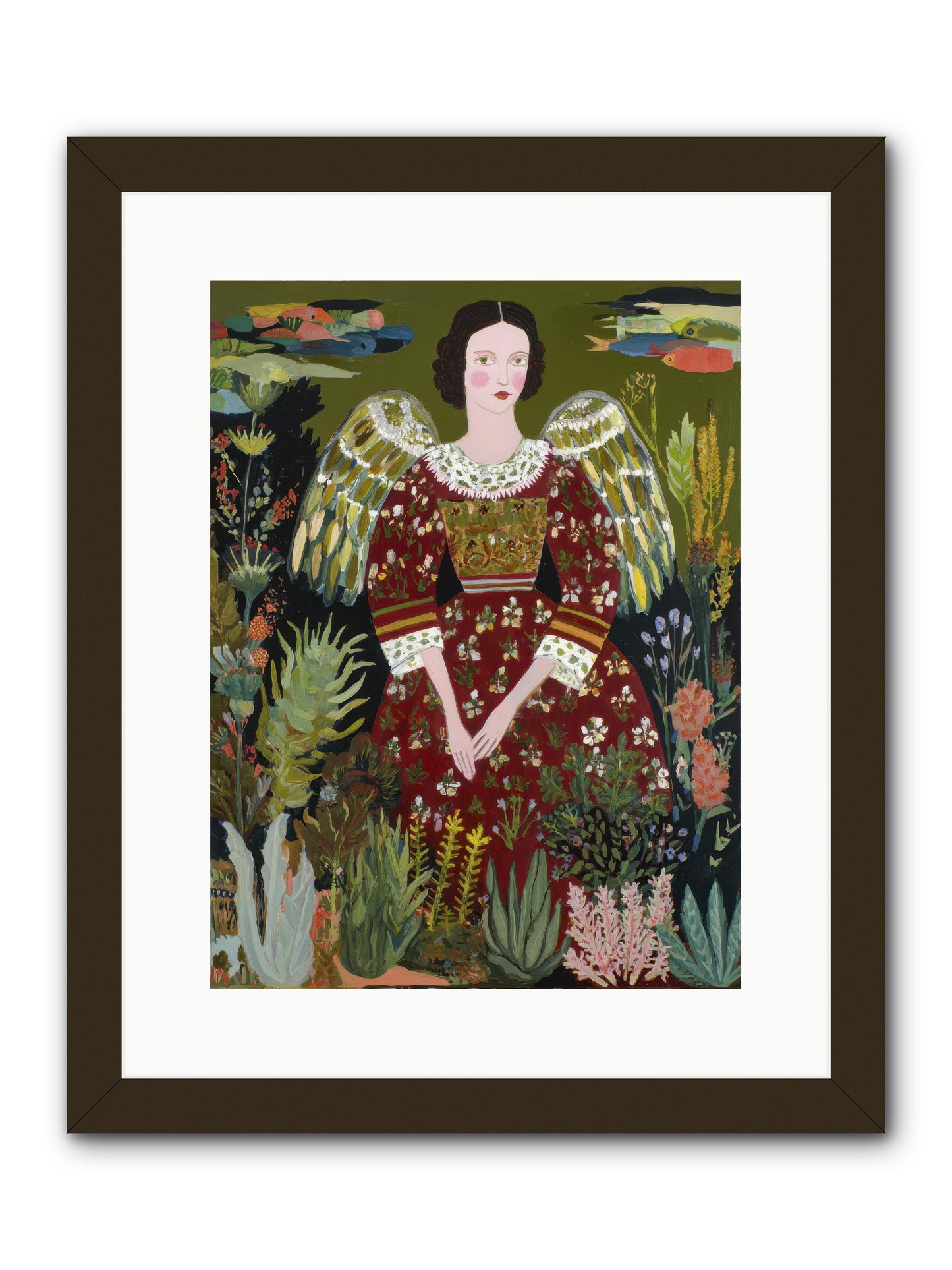 Meadow’s Grace Angel-REZ -- Framed Print - Black 12x16