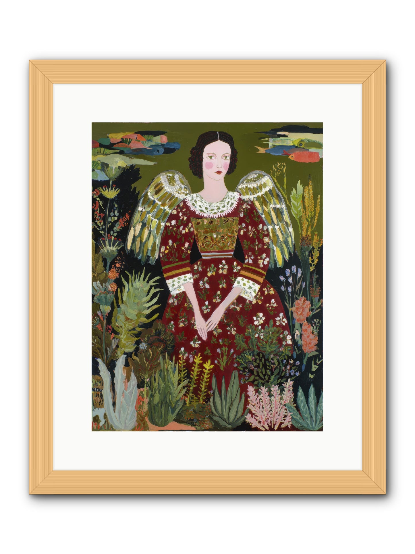 Meadow’s Grace Angel-REZ -- Framed Print - Natural 12x16