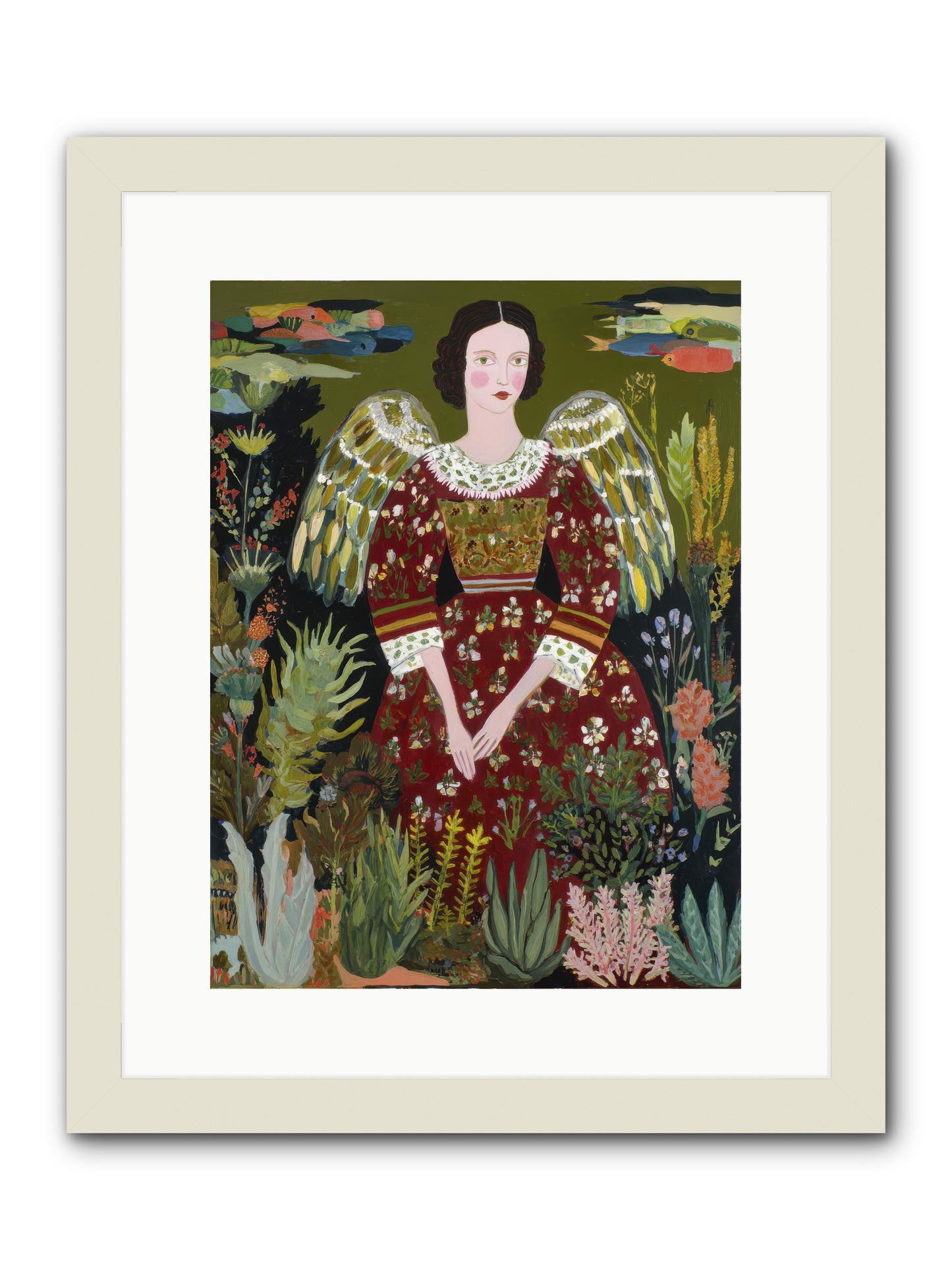 Meadow’s Grace Angel-REZ -- Framed Print - White 12x16