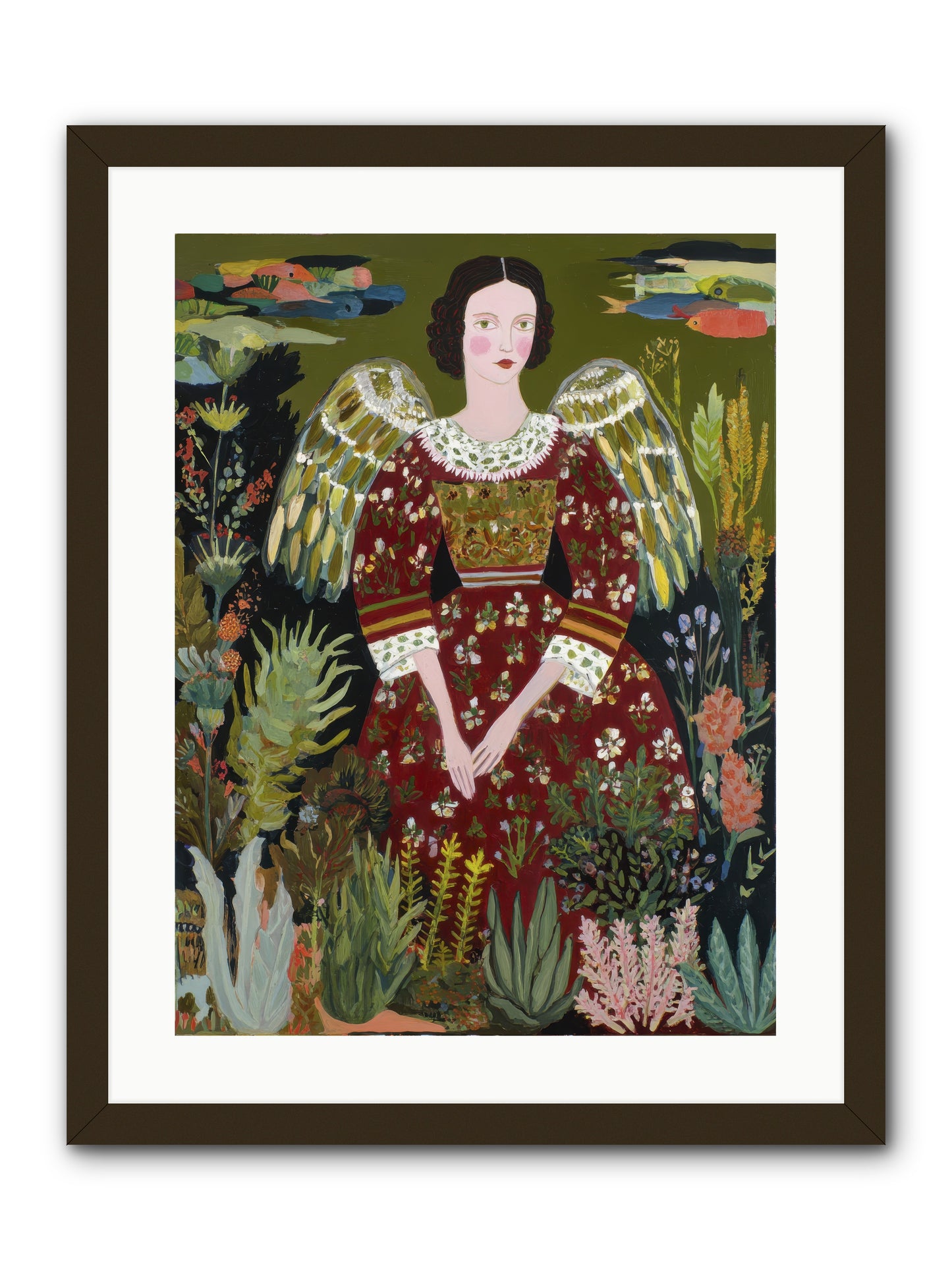 Meadow’s Grace Angel-REZ -- Framed Print - Black 18x24