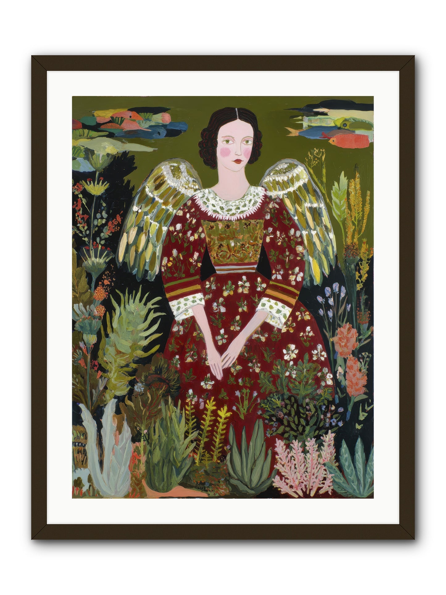 Meadow’s Grace Angel-REZ -- Framed Print - Black 24x32