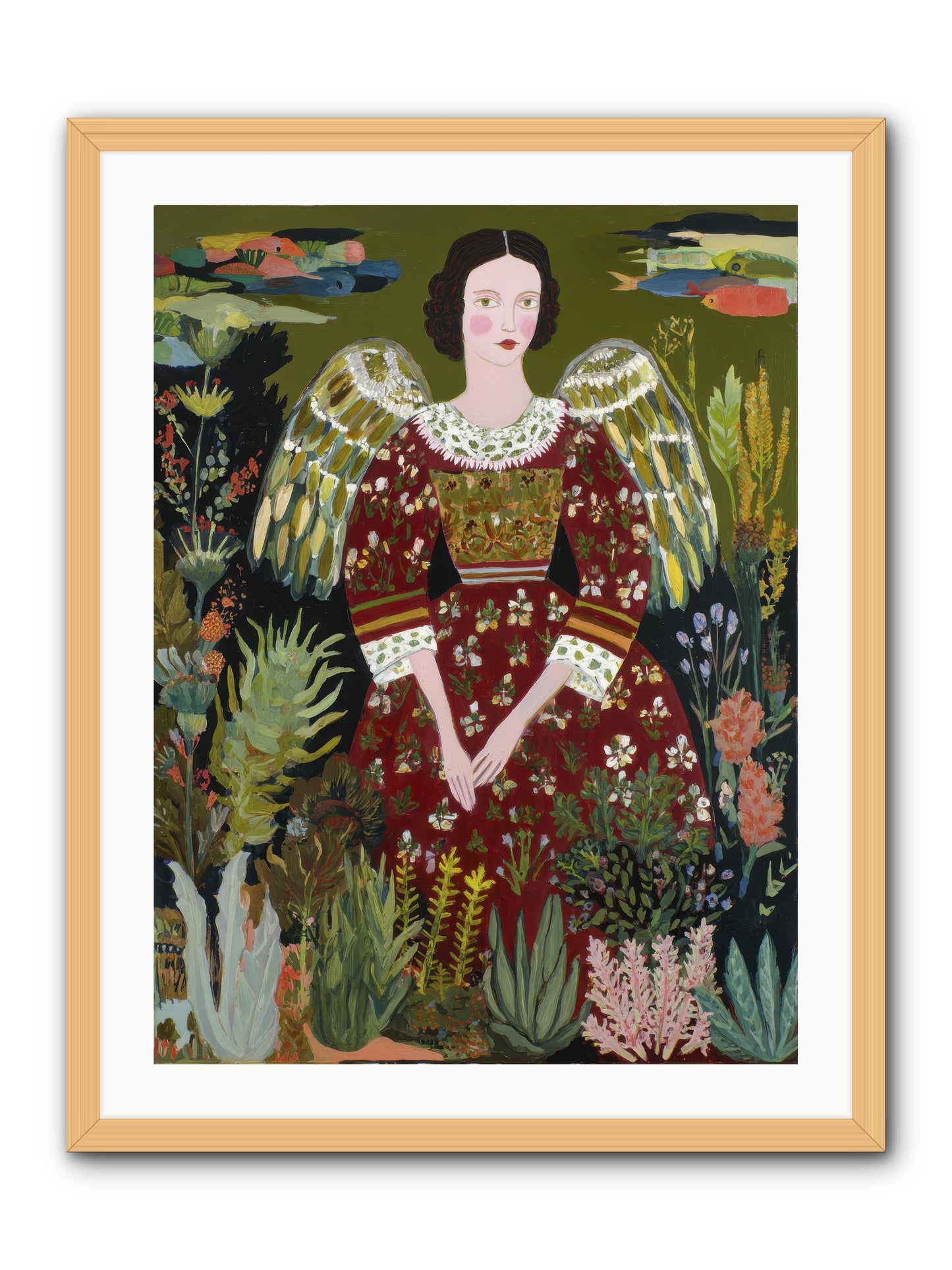 Meadow’s Grace Angel-REZ -- Framed Print - Natural 24x32