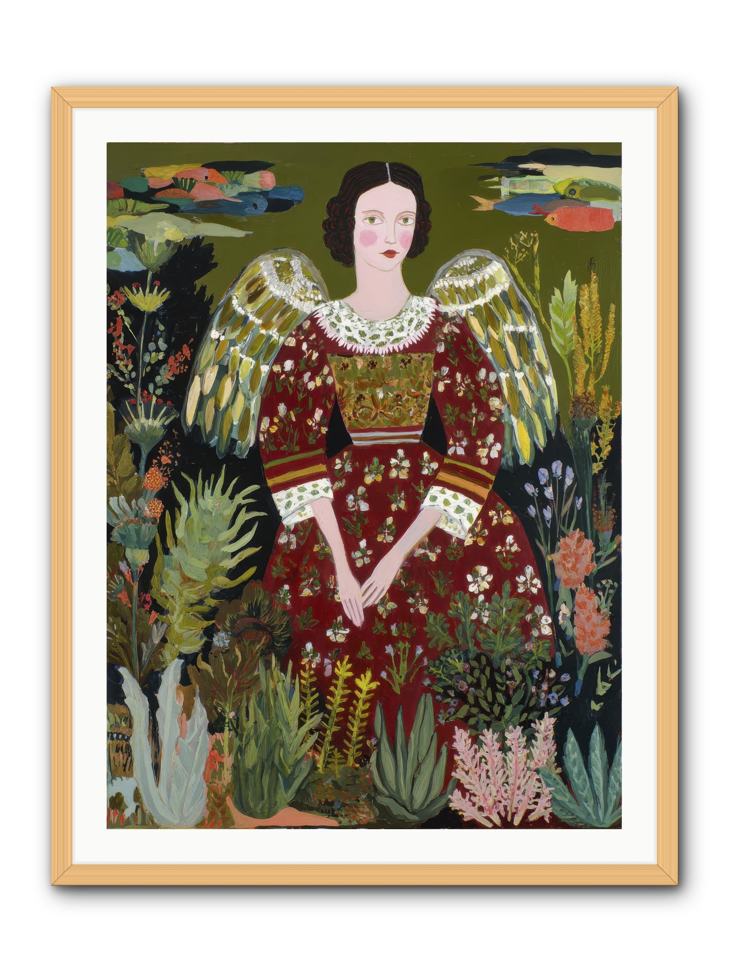 Meadow’s Grace Angel-REZ -- Framed Print - Natural 30x40