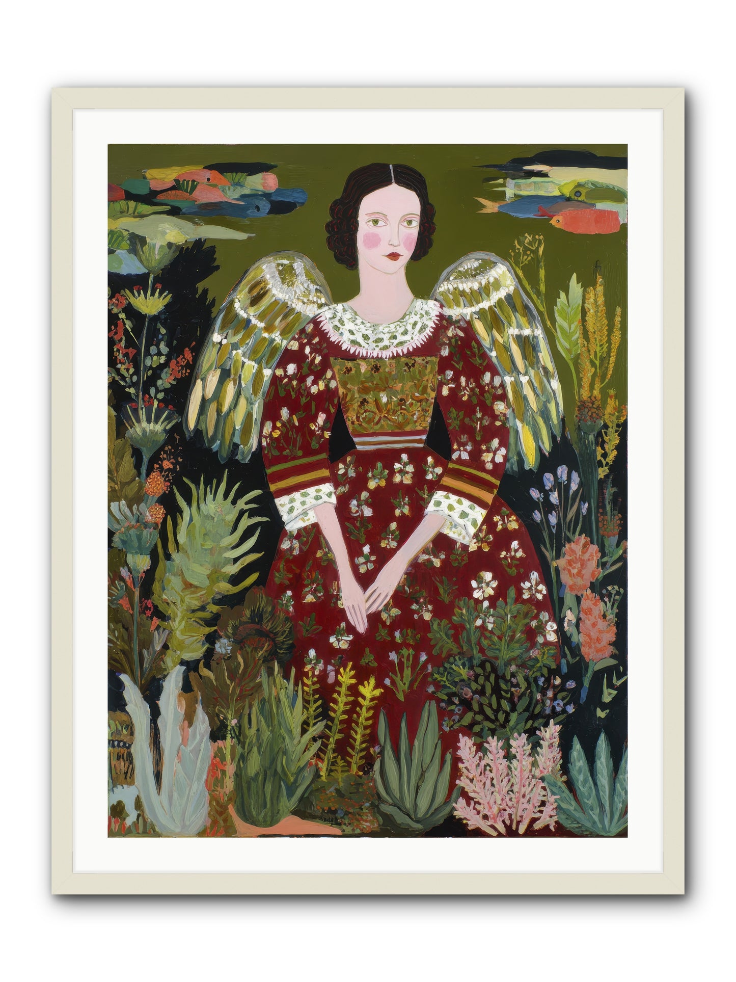 Meadow’s Grace Angel-REZ -- Framed Print - White 30x40