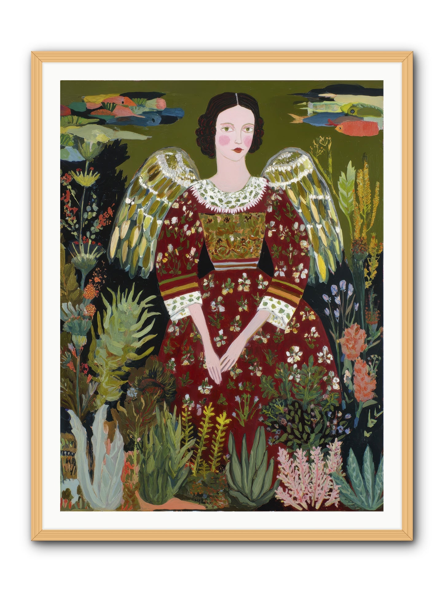 Meadow’s Grace Angel-REZ -- Framed Print - Natural 36x48