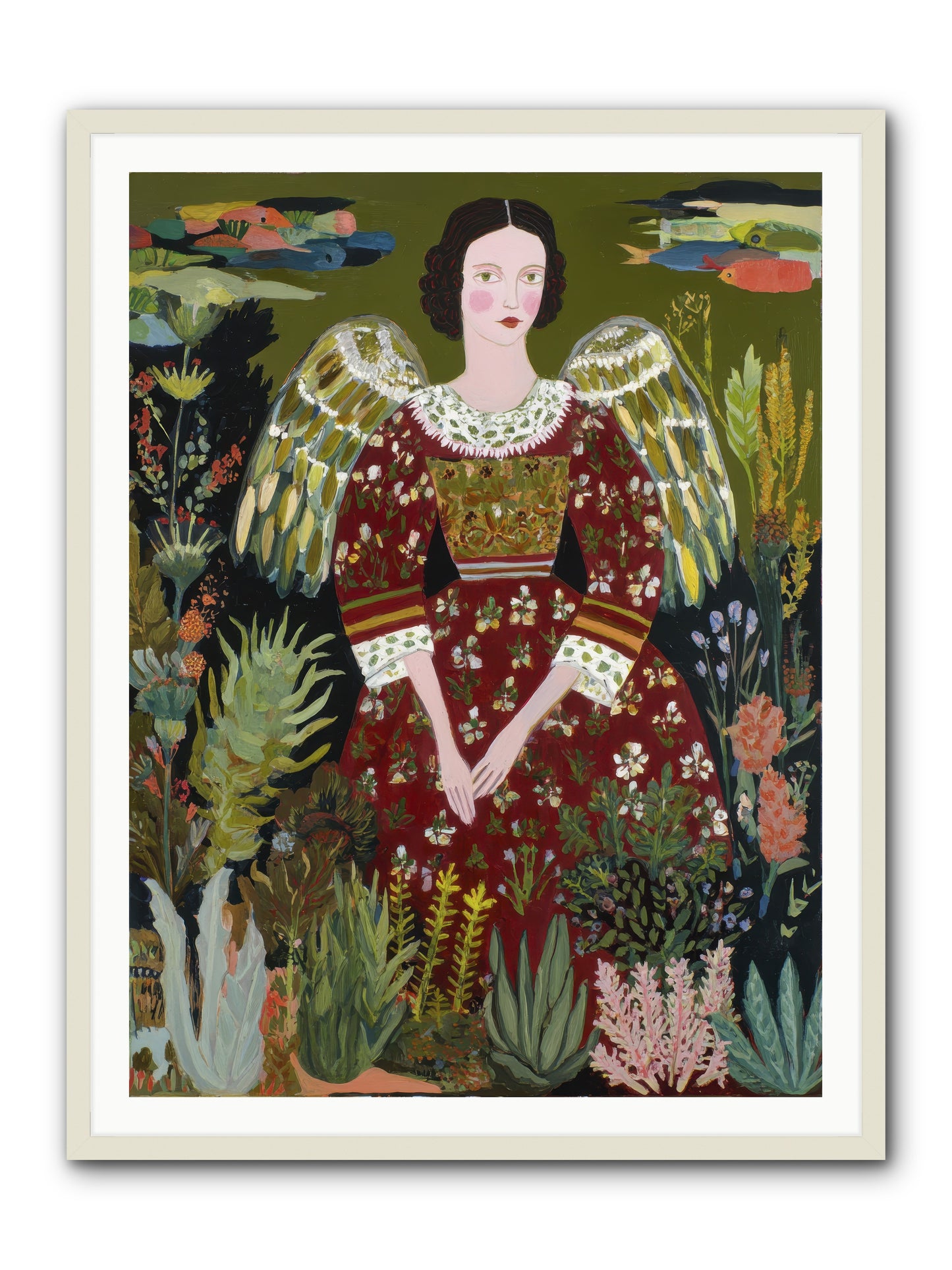Meadow’s Grace Angel-REZ -- Framed Print - White 36x48