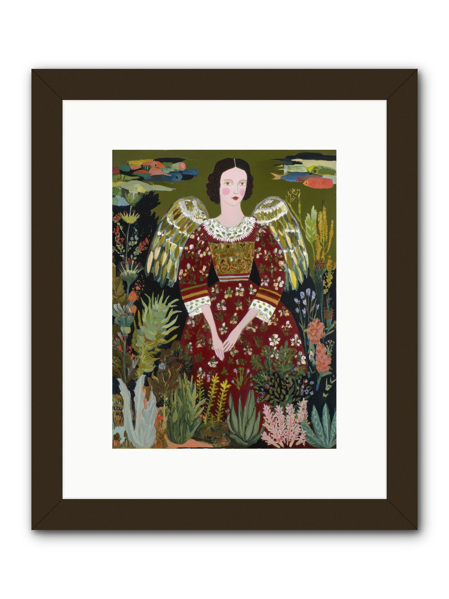 Meadow’s Grace Angel-REZ -- Framed Print - Black 9x12