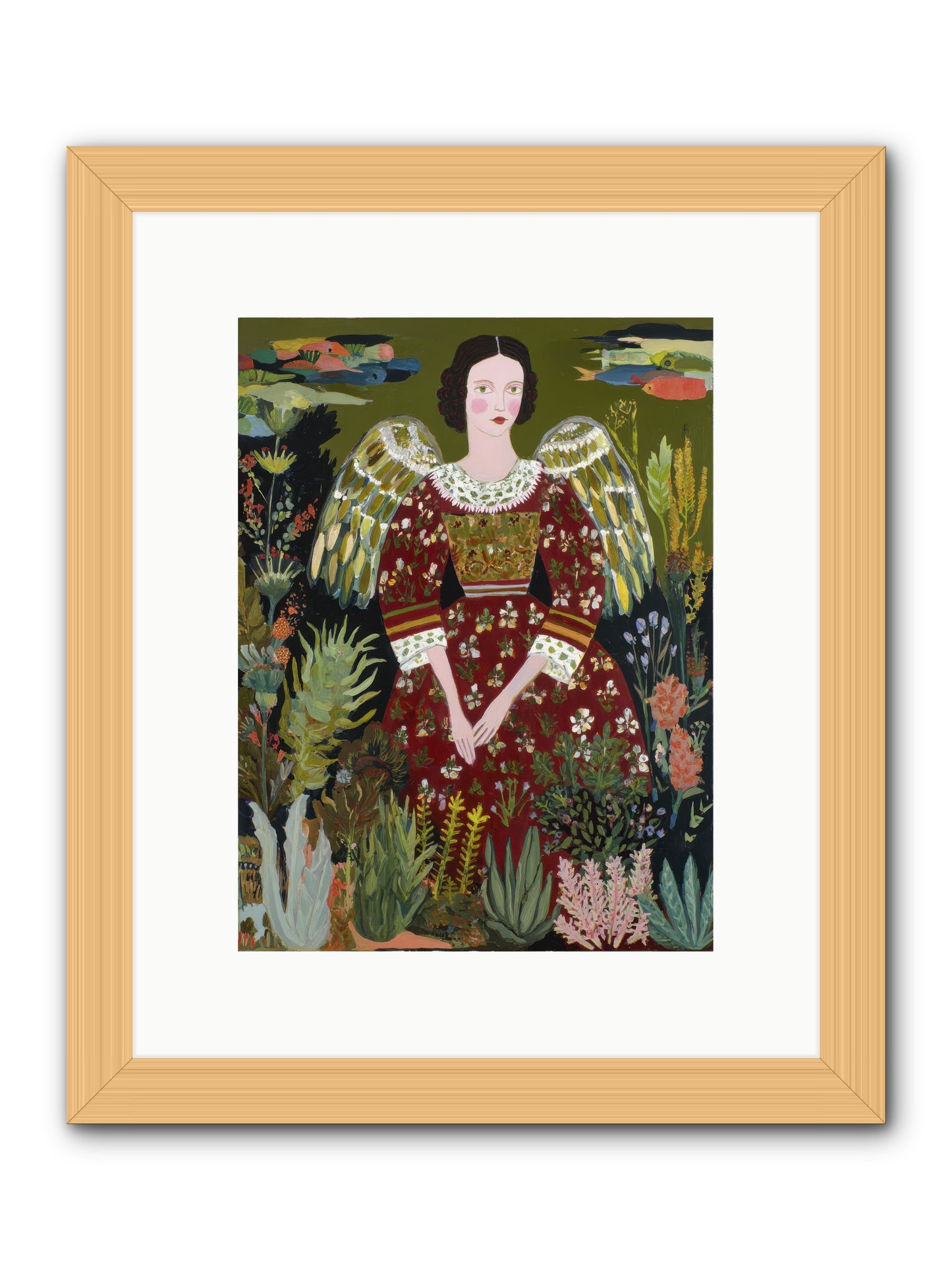 Meadow’s Grace Angel-REZ -- Framed Print - Natural 9x12