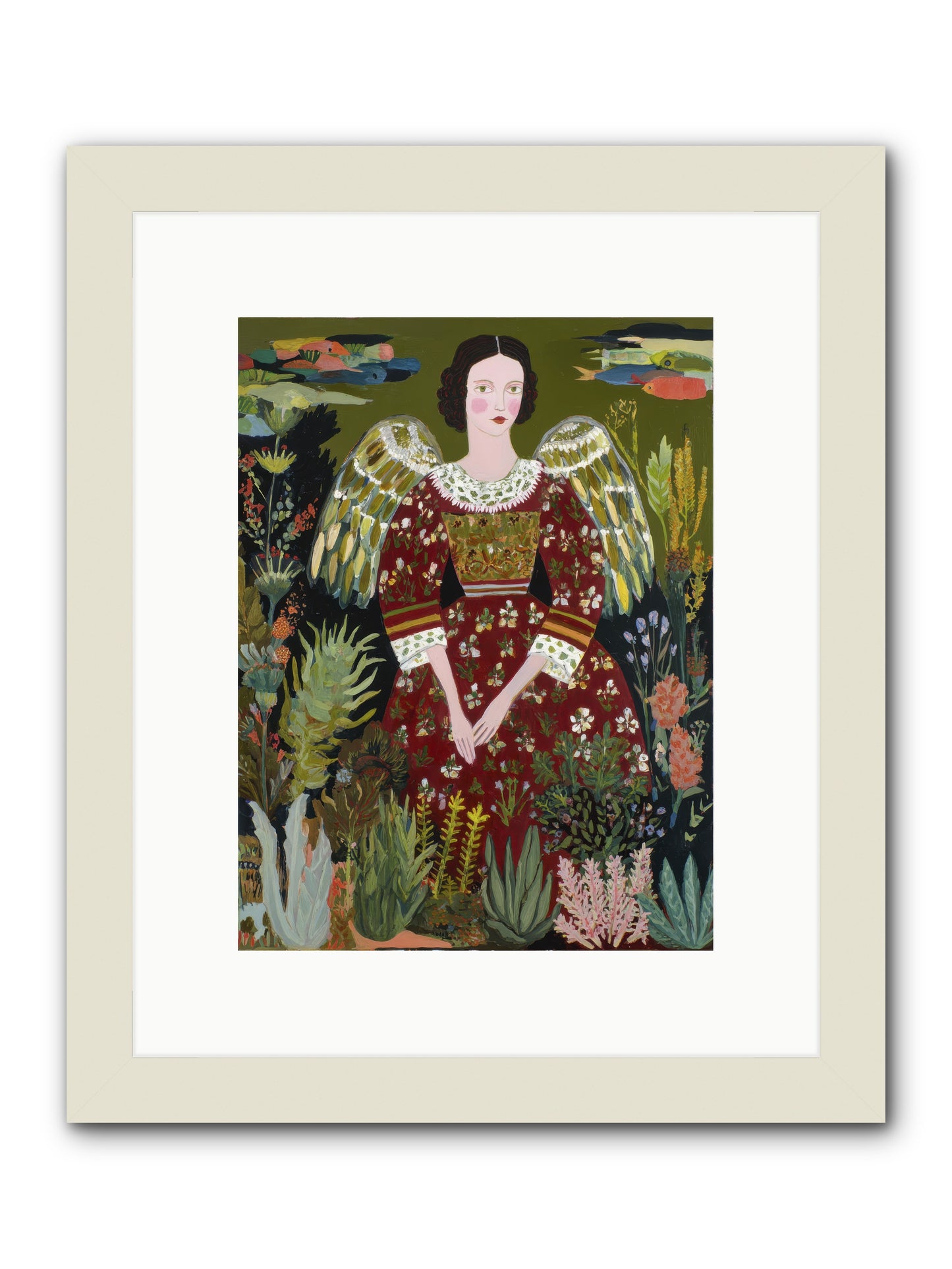 Meadow’s Grace Angel-REZ -- Framed Print - White 9x12