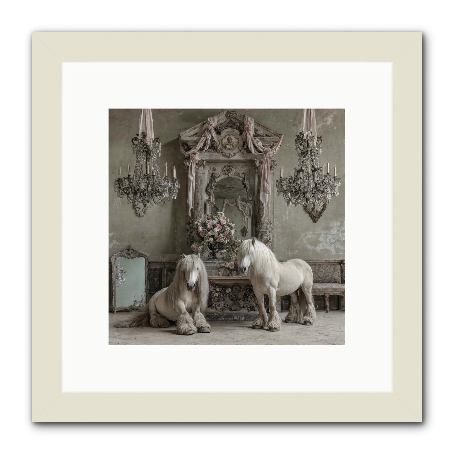 Meadowfield Etiquette -- Framed Print - White 10x10