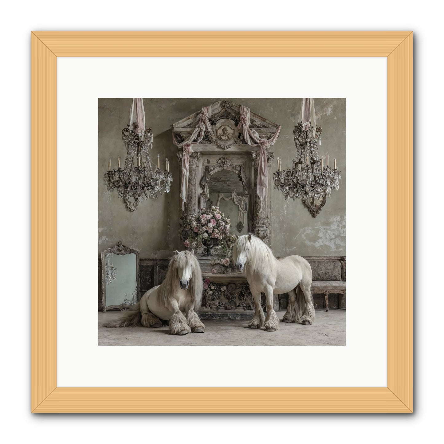 Meadowfield Etiquette -- Framed Print - Natural 12x12