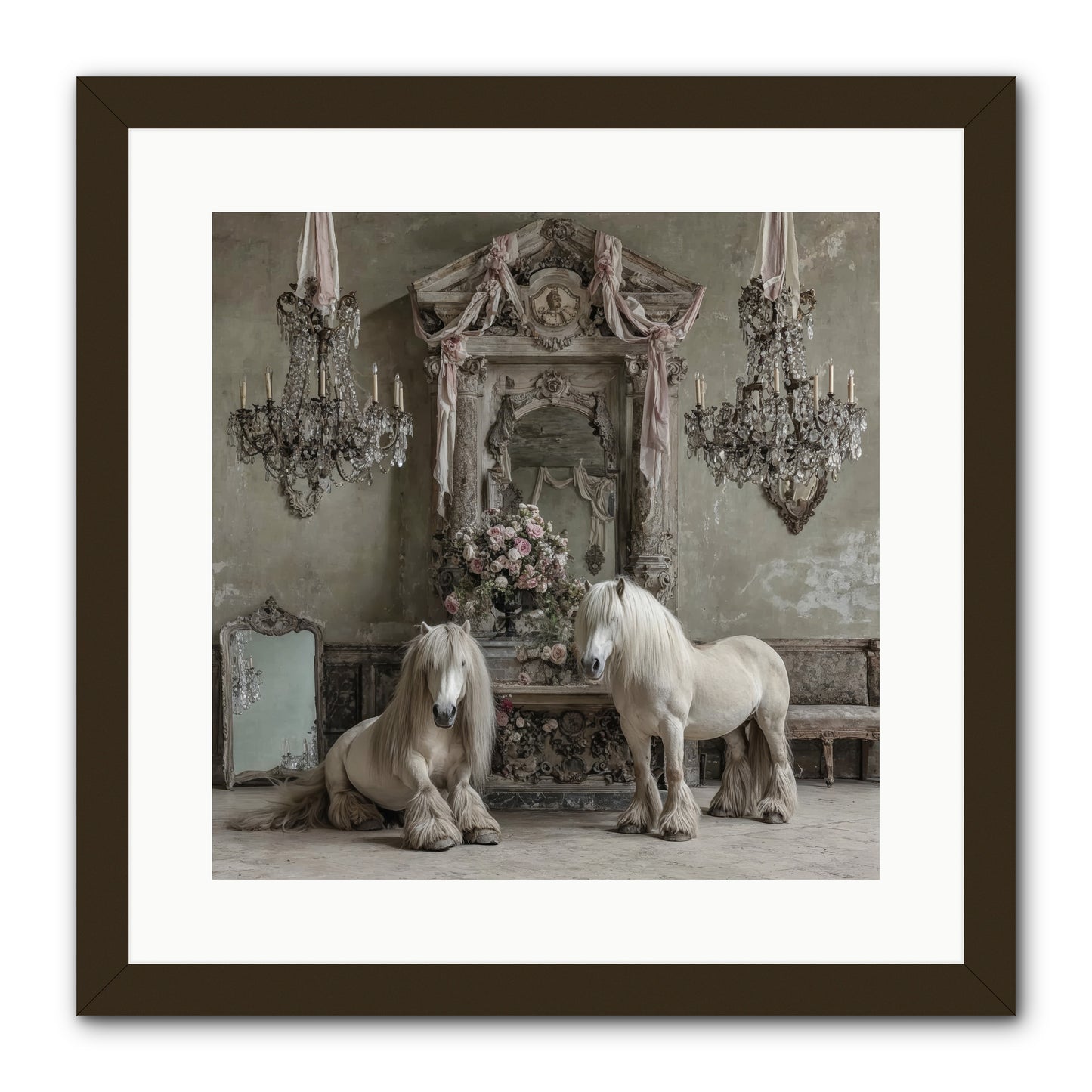 Meadowfield Etiquette -- Framed Print - Black 16x16