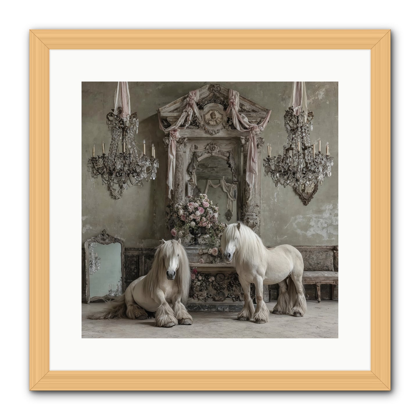 Meadowfield Etiquette -- Framed Print - Natural 16x16