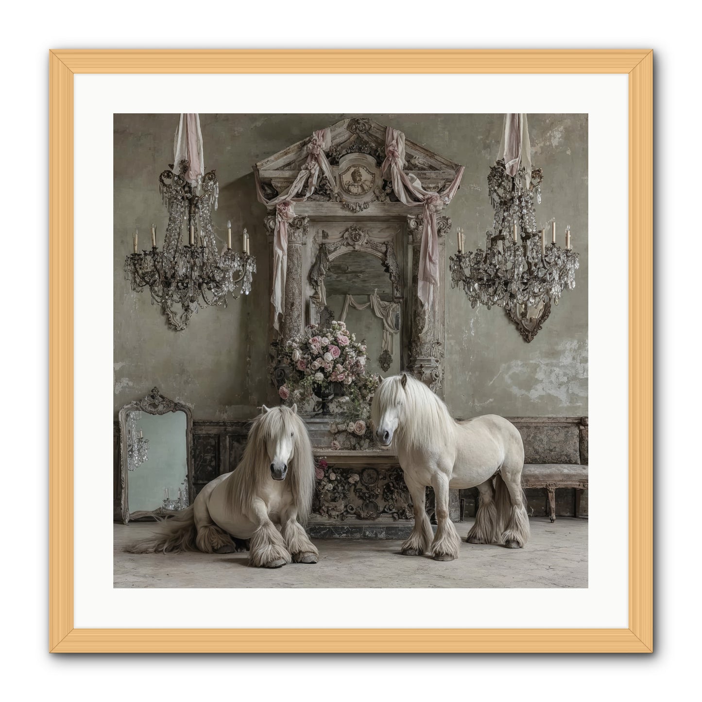 Meadowfield Etiquette -- Framed Print - Natural 24x24