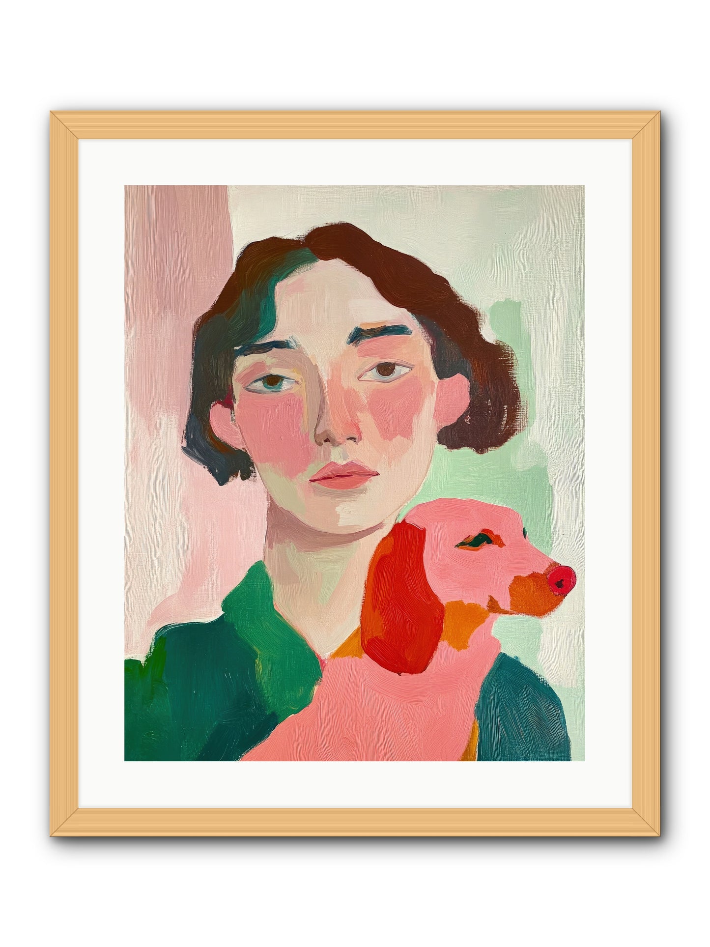Medici's Love -- Framed Print - Natural 20x25