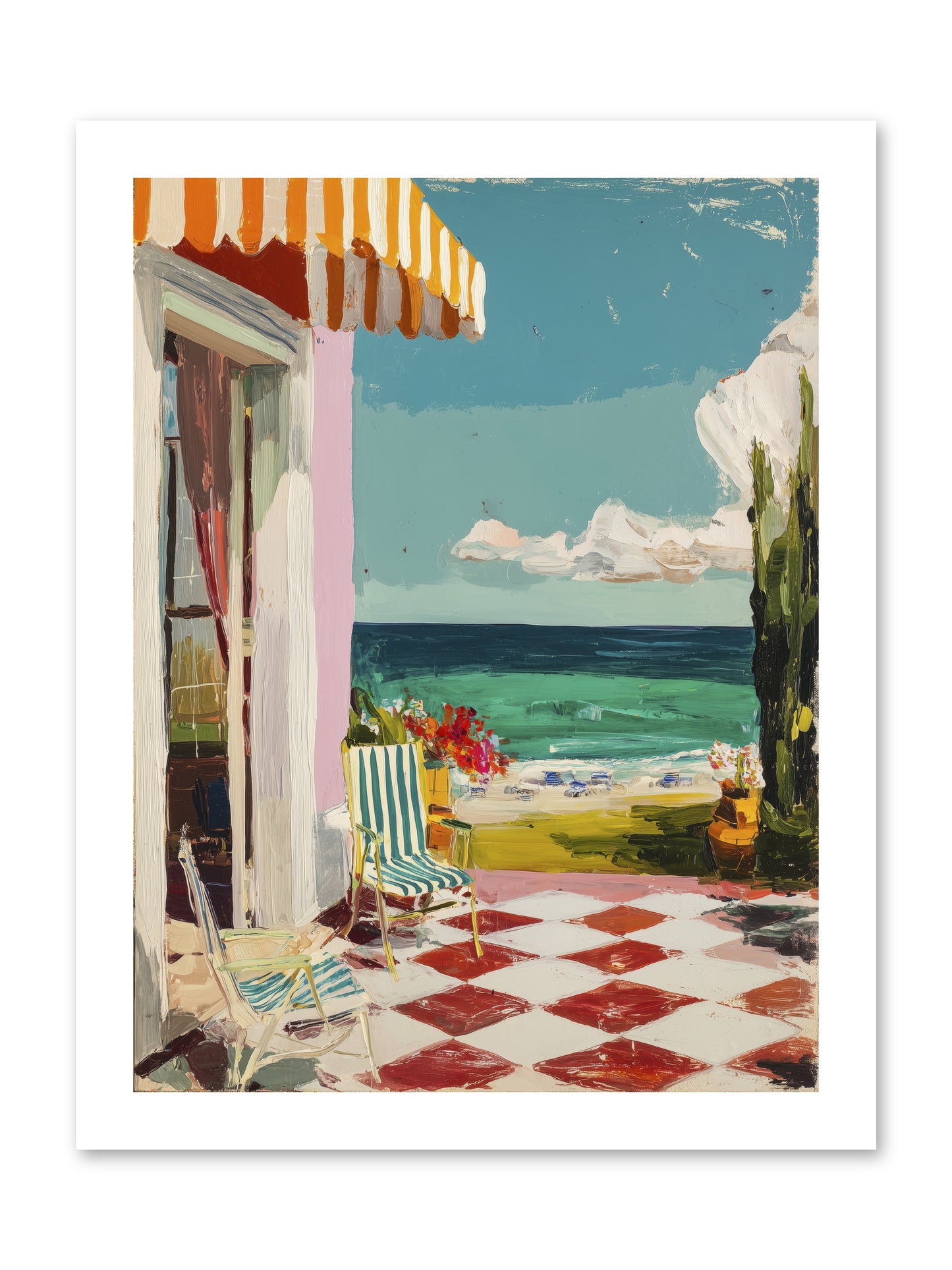 Meditation Deck -- Loose Canvas Print 12x16