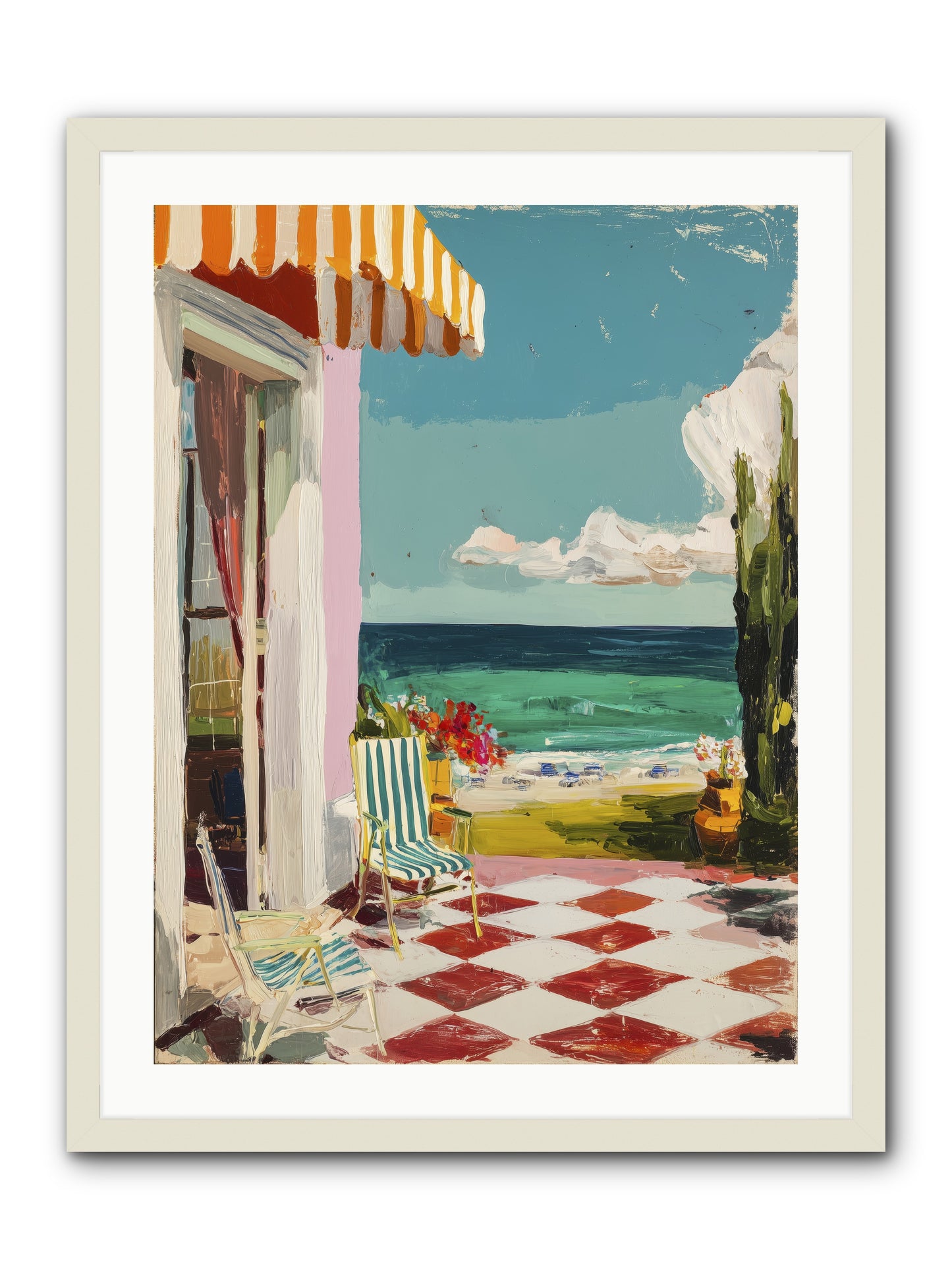 Meditation Deck -- Framed Print - White 24x32