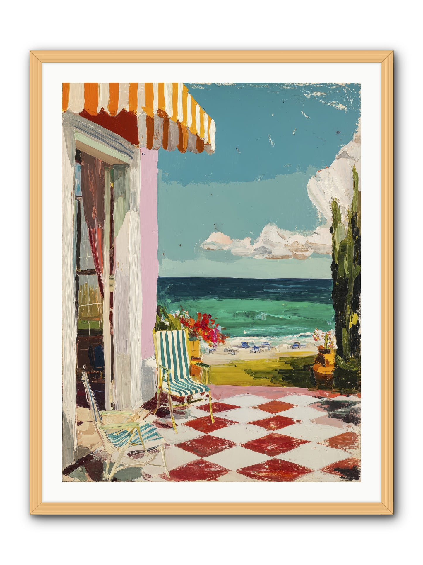Meditation Deck -- Framed Print - Natural 30x40
