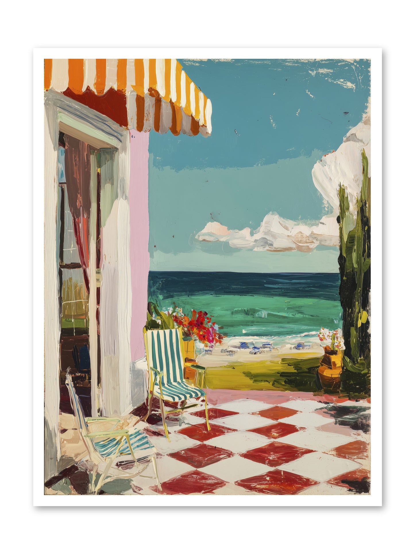 Meditation Deck -- Loose Canvas Print 30x40