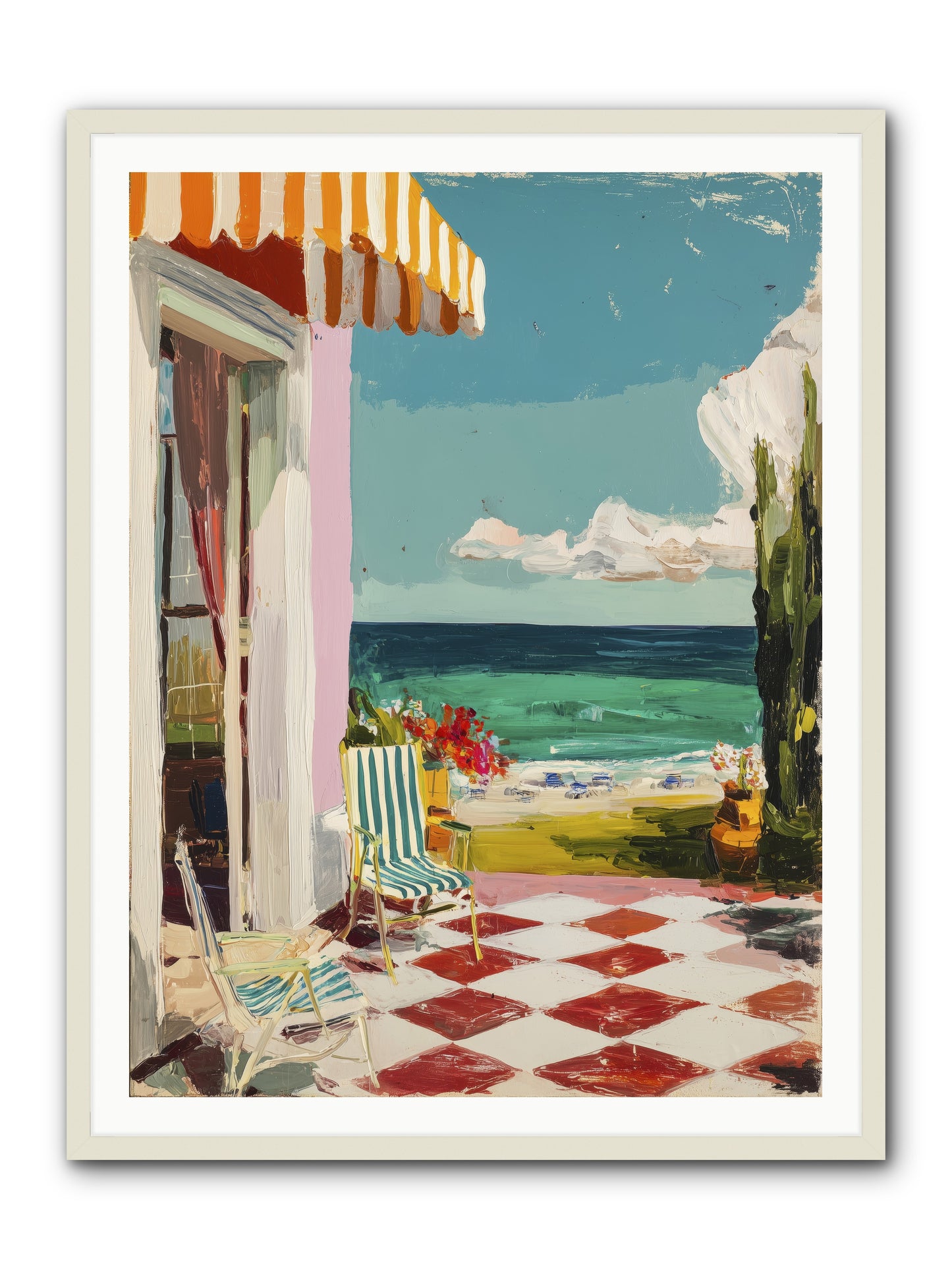 Meditation Deck -- Framed Print - White 36x48