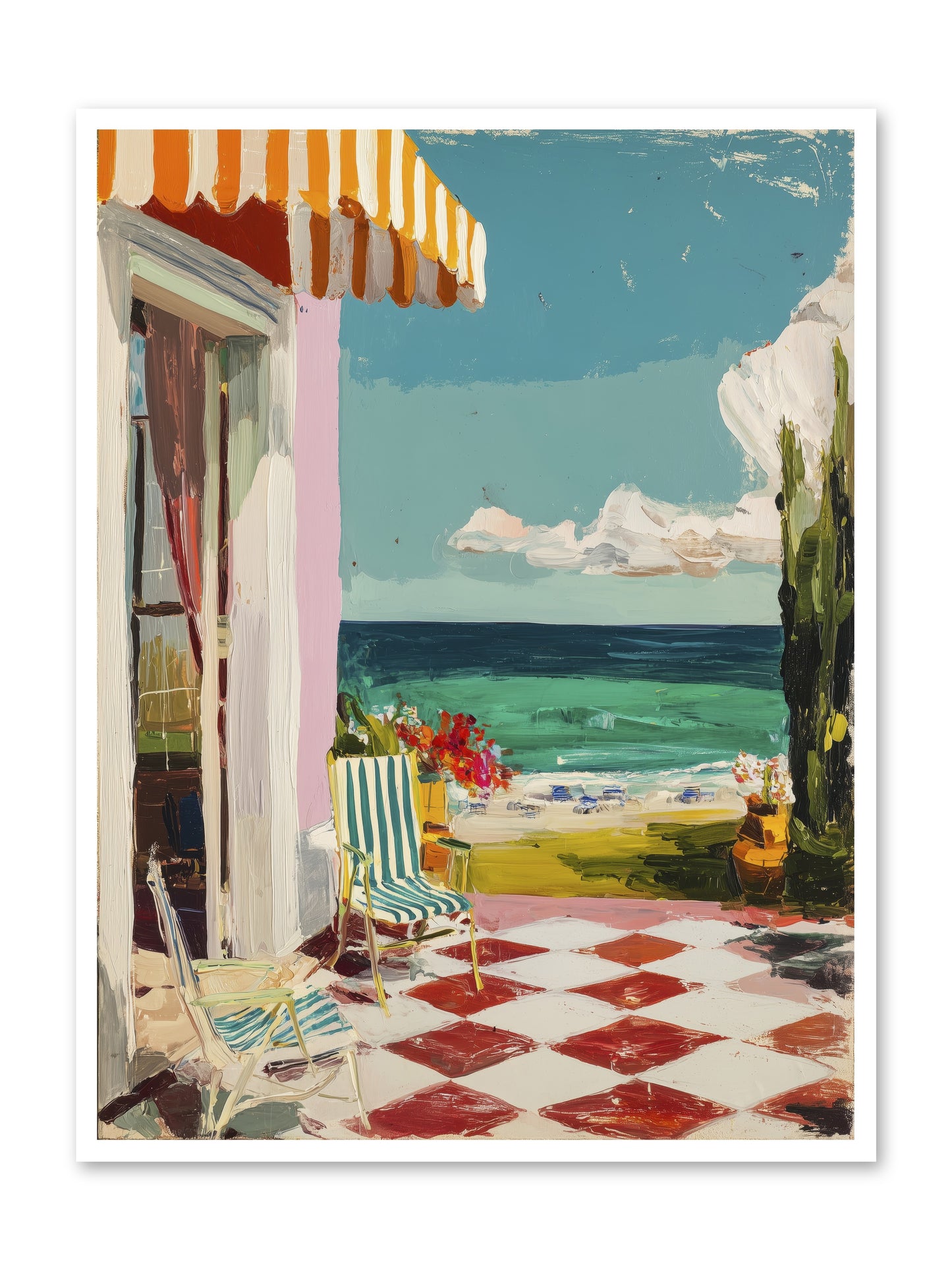 Meditation Deck -- Loose Canvas Print 36x48