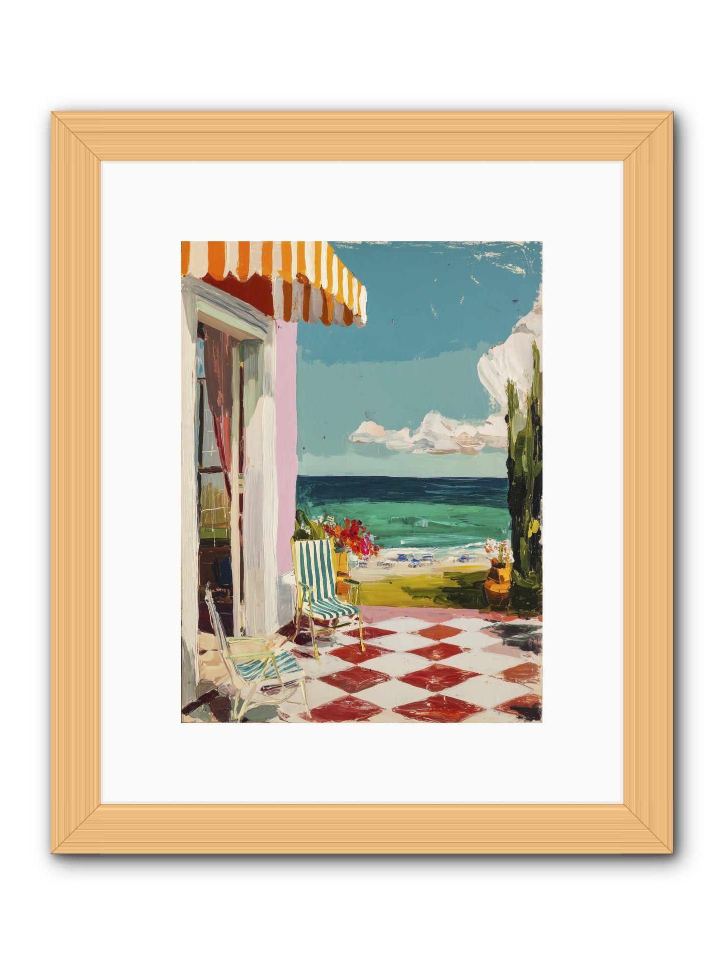 Meditation Deck -- Framed Print - Natural 9x12