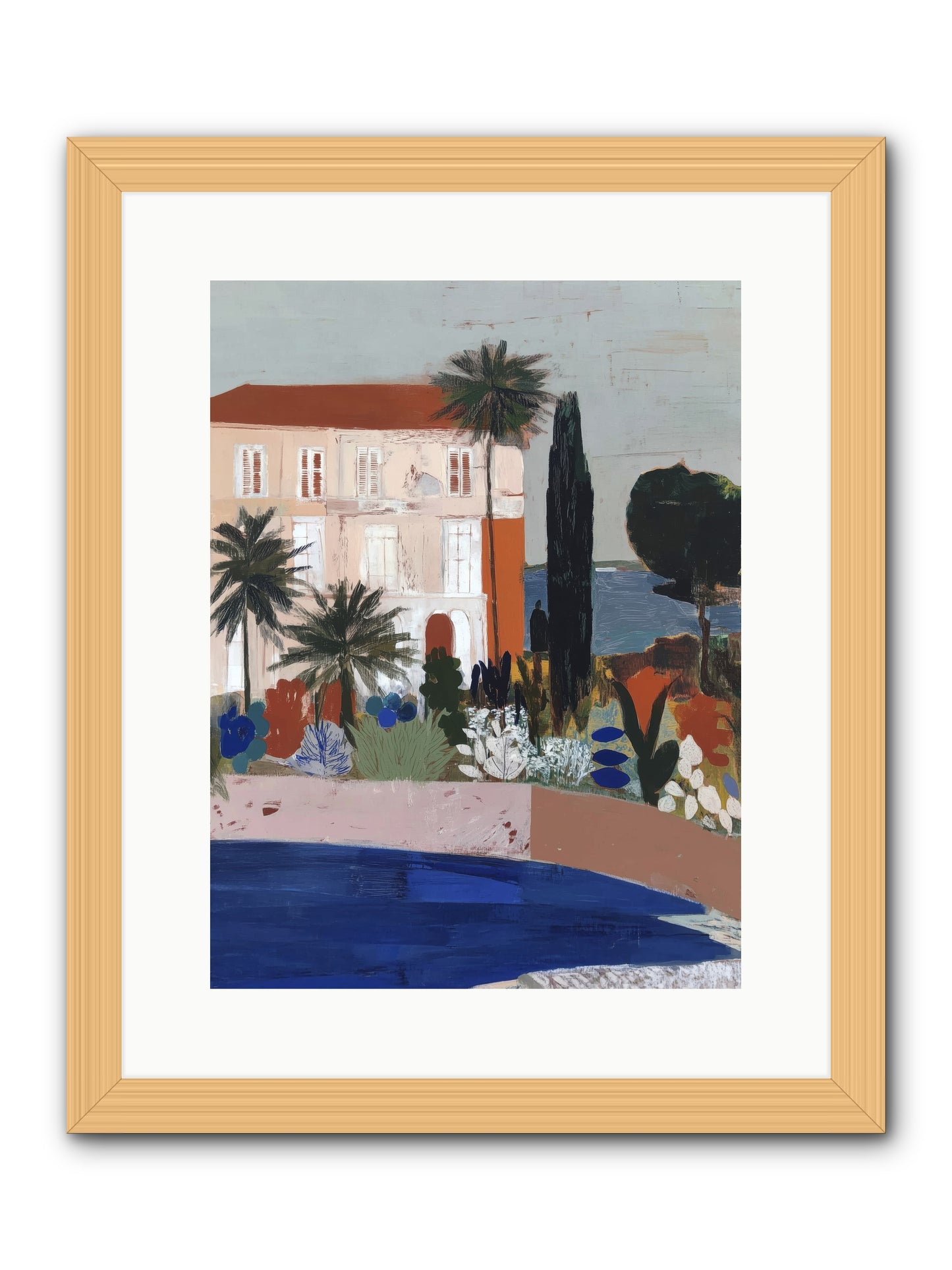 Meditation Perch  -- Framed Print - Natural 12x16