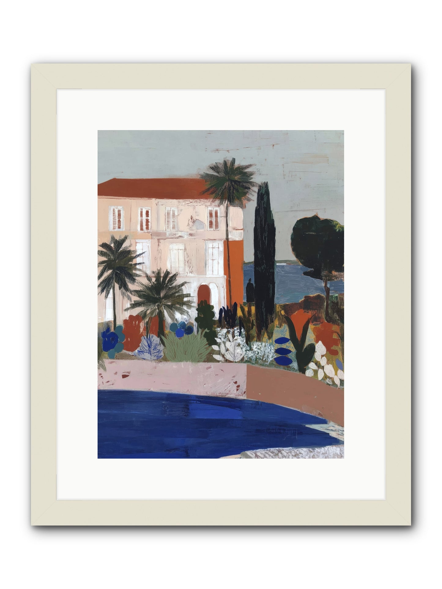 Meditation Perch  -- Framed Print - White 12x16