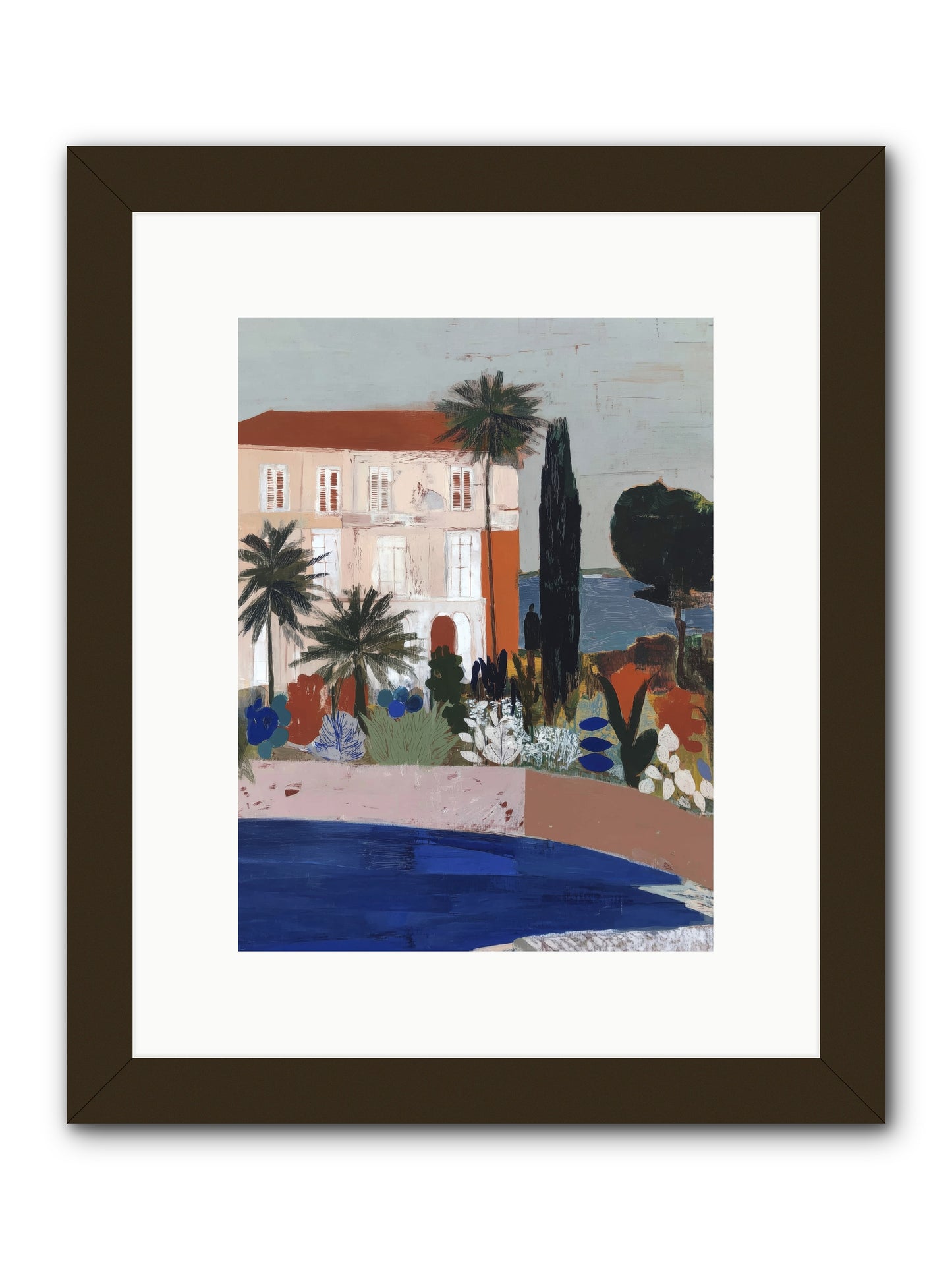 Meditation Perch  -- Framed Print - Black 9x12