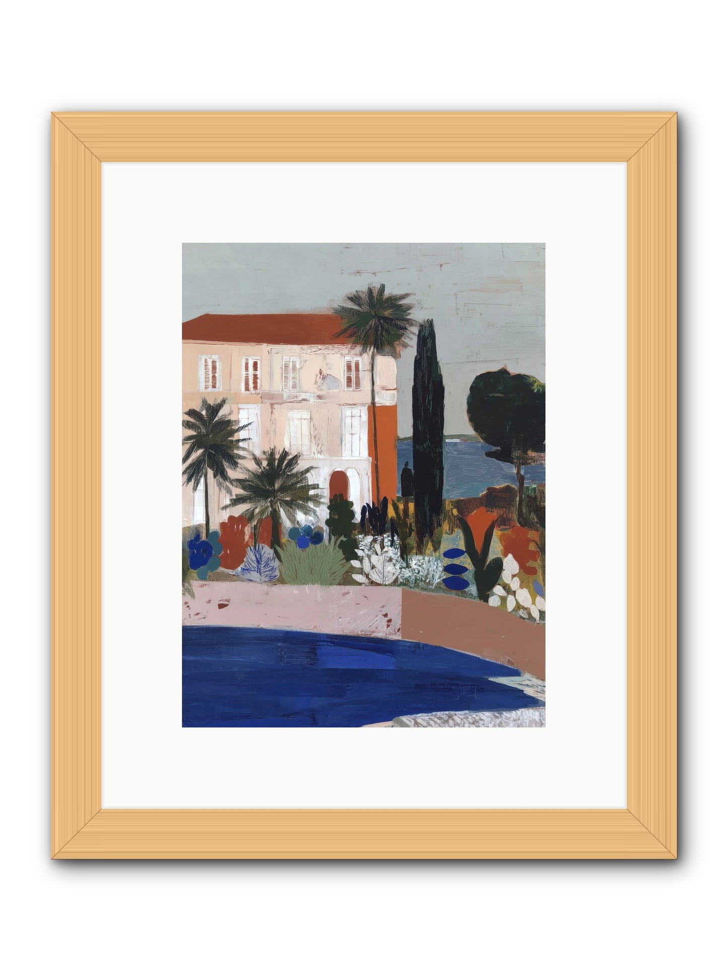 Meditation Perch  -- Framed Print - Natural 9x12