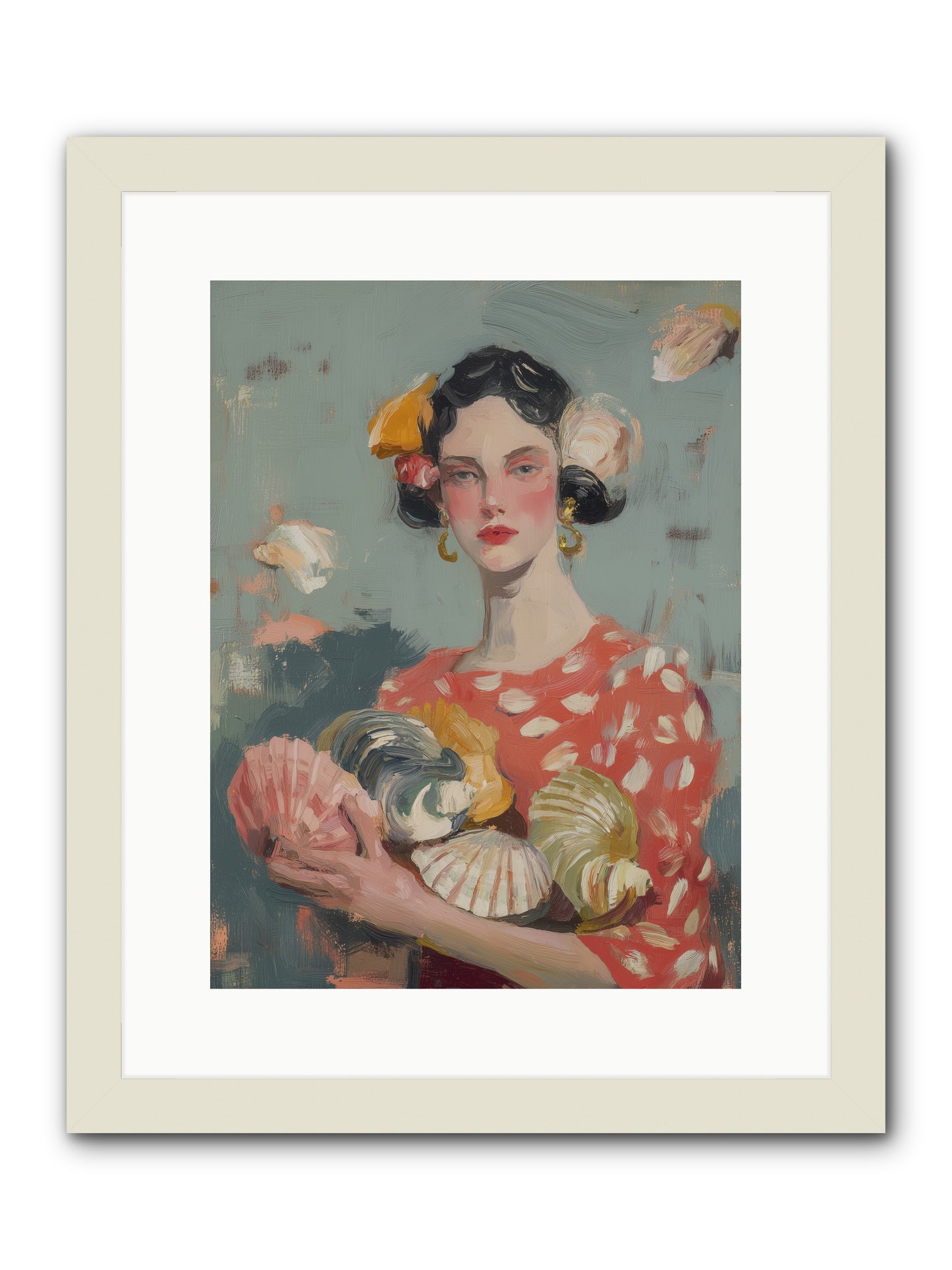 Mediterranean Majesty -- Framed Print - White 12x16