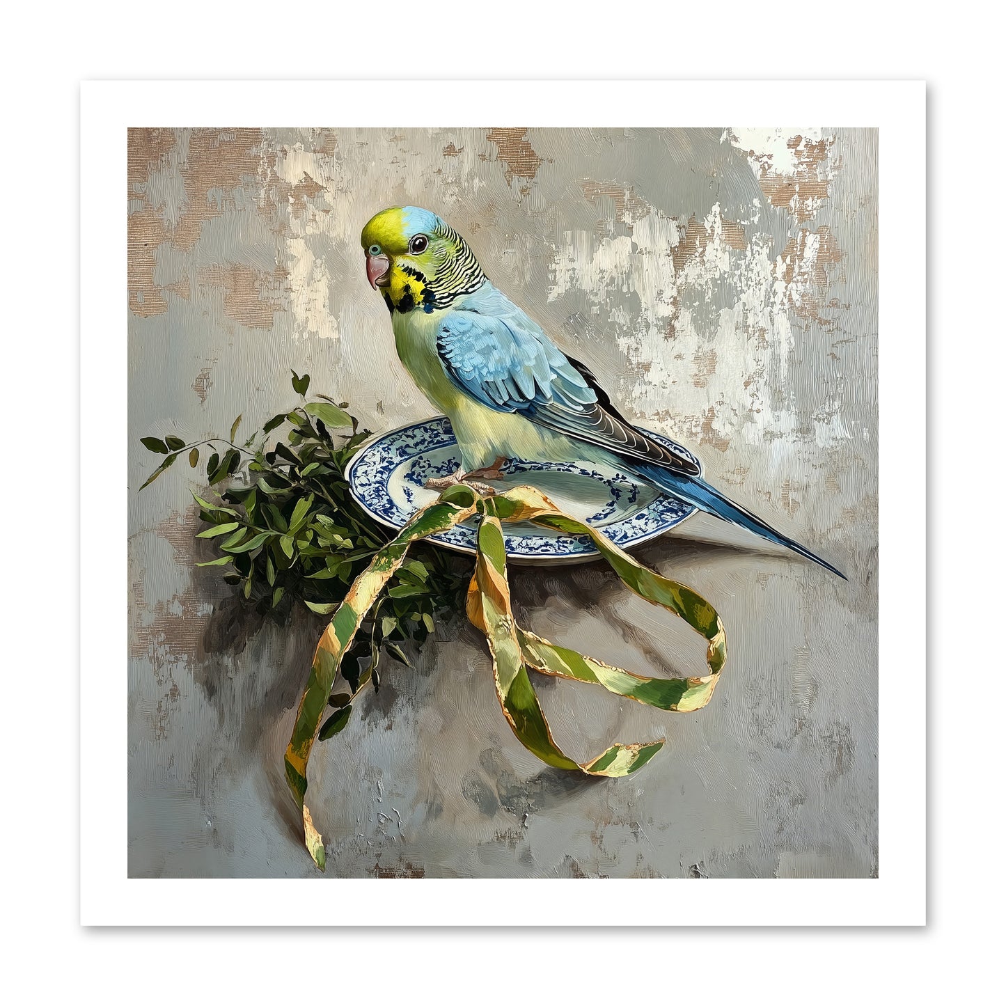 Melodious Perch -- Loose Canvas Print 16x16