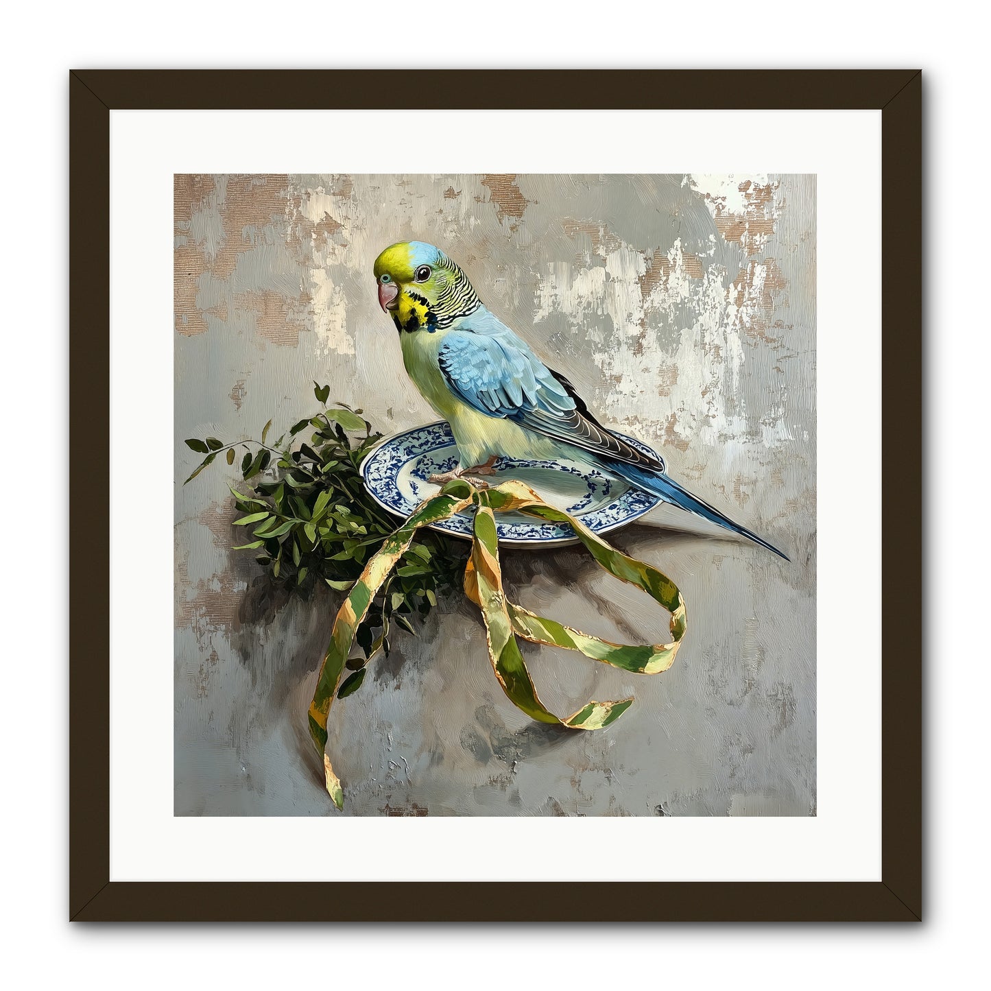 Melodious Perch -- Framed Print - Black 20x20