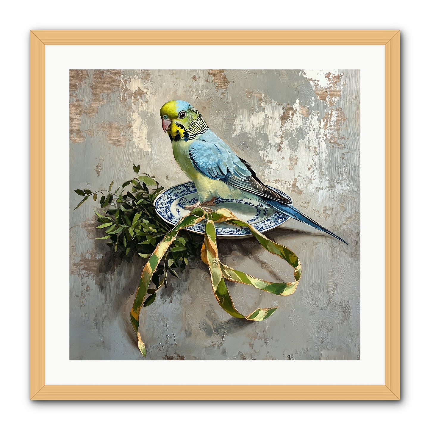 Melodious Perch -- Framed Print - Natural 24x24
