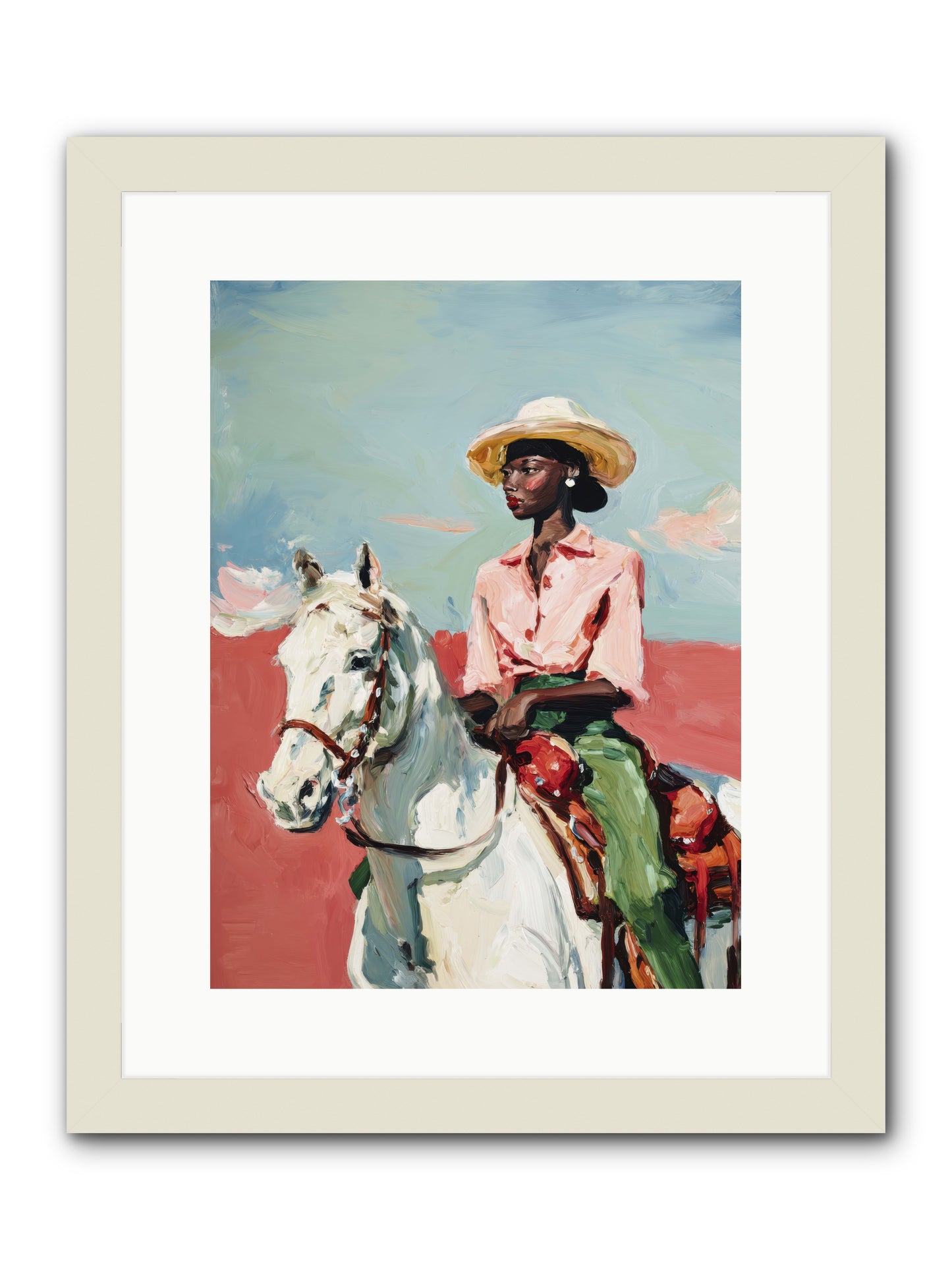 Melting Into Bliss -- Framed Print - White 12x16