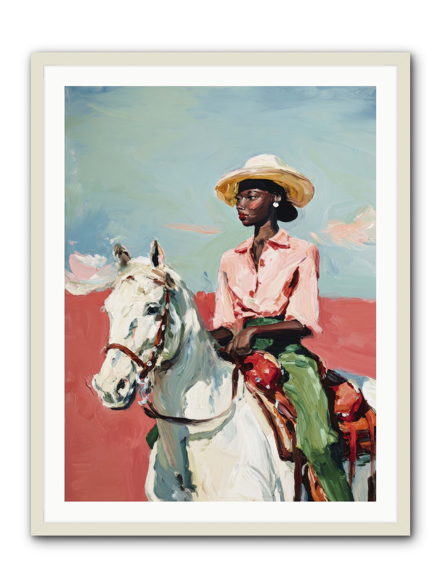 Melting Into Bliss -- Framed Print - White 30x40