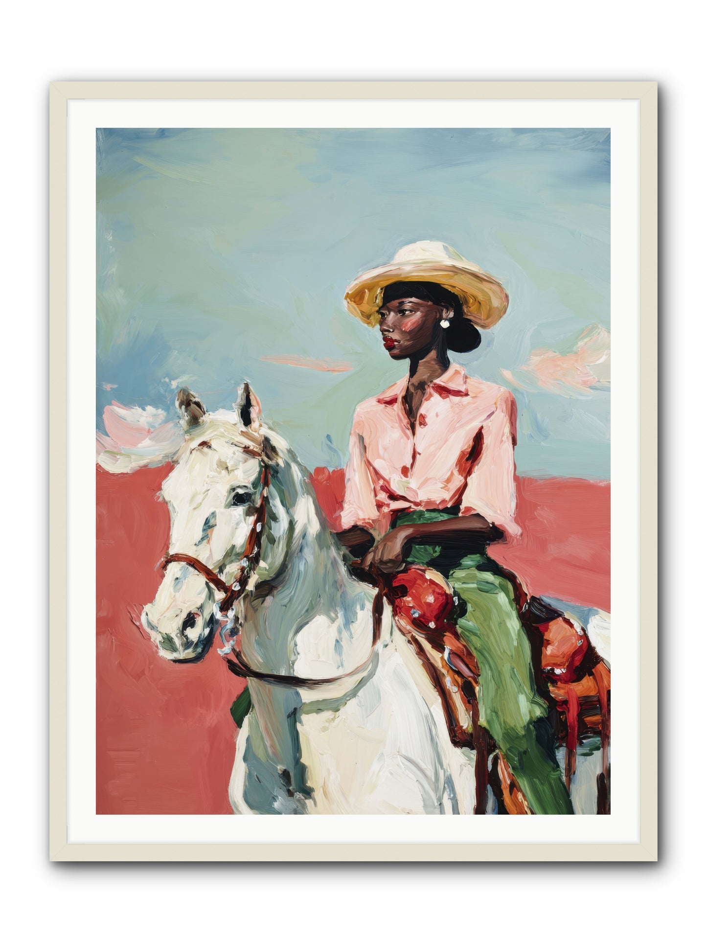 Melting Into Bliss -- Framed Print - White 36x48